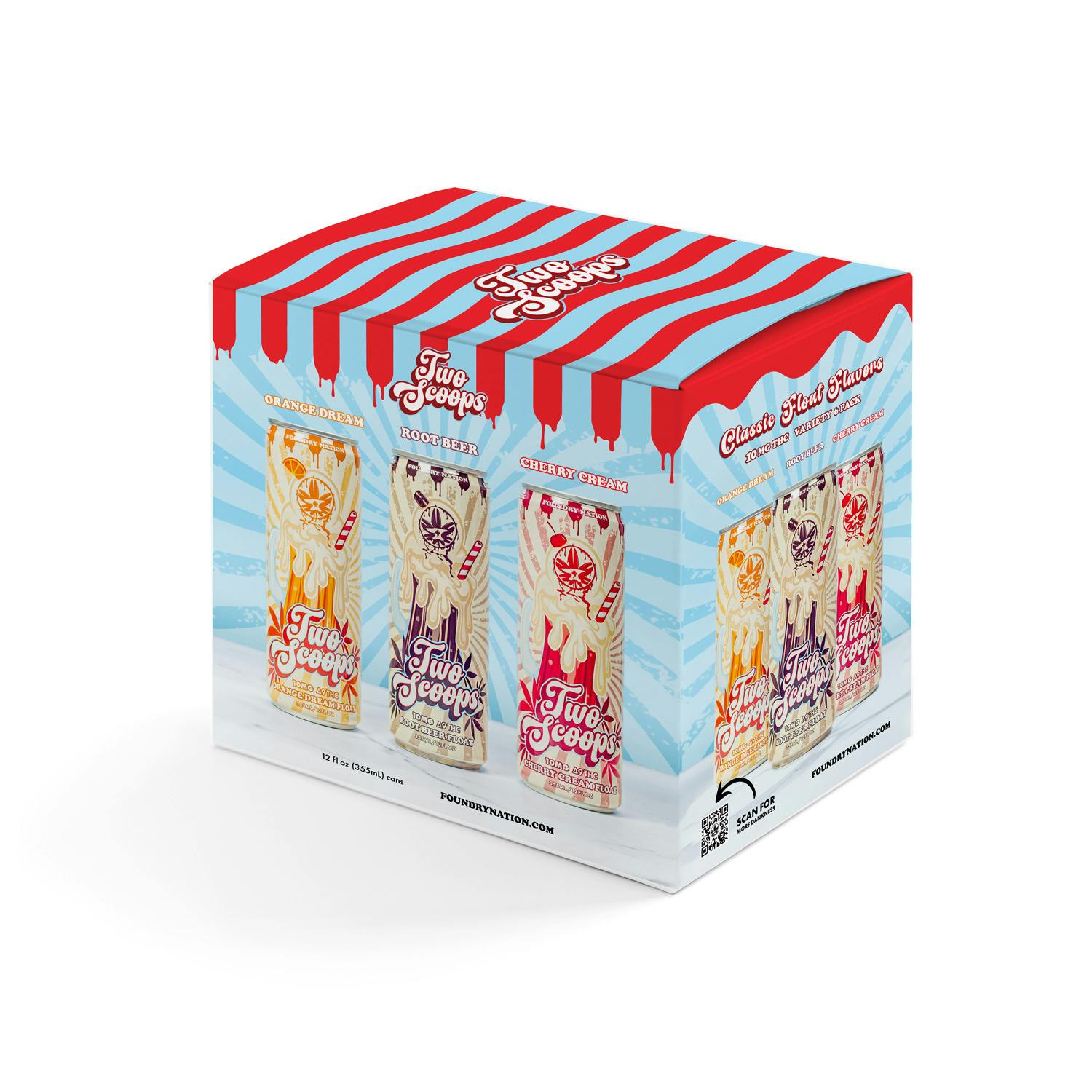 Two Scoops | Variety Box | Carbonated | 10mg/ea | 6pk