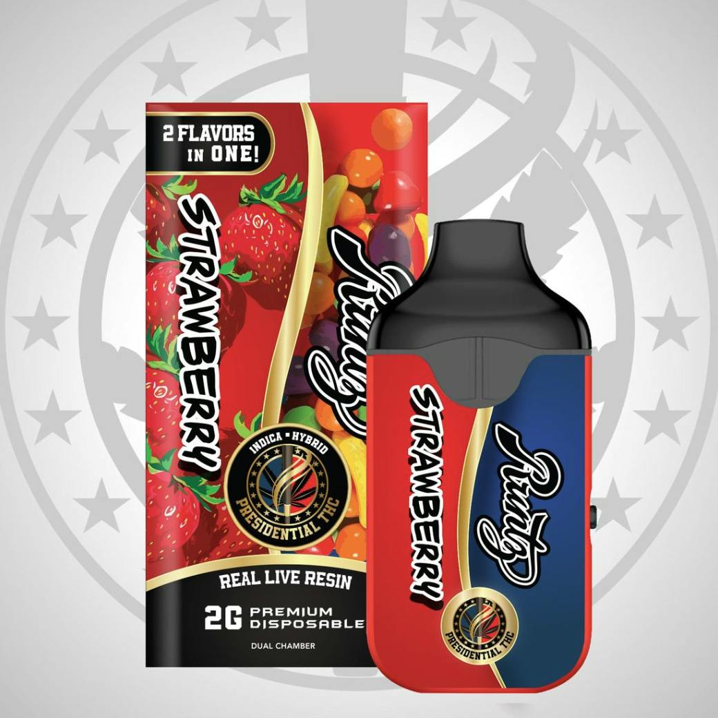 Strawberry / Runtz | Live Resin Dual Disposable | 2g by Presidential THC