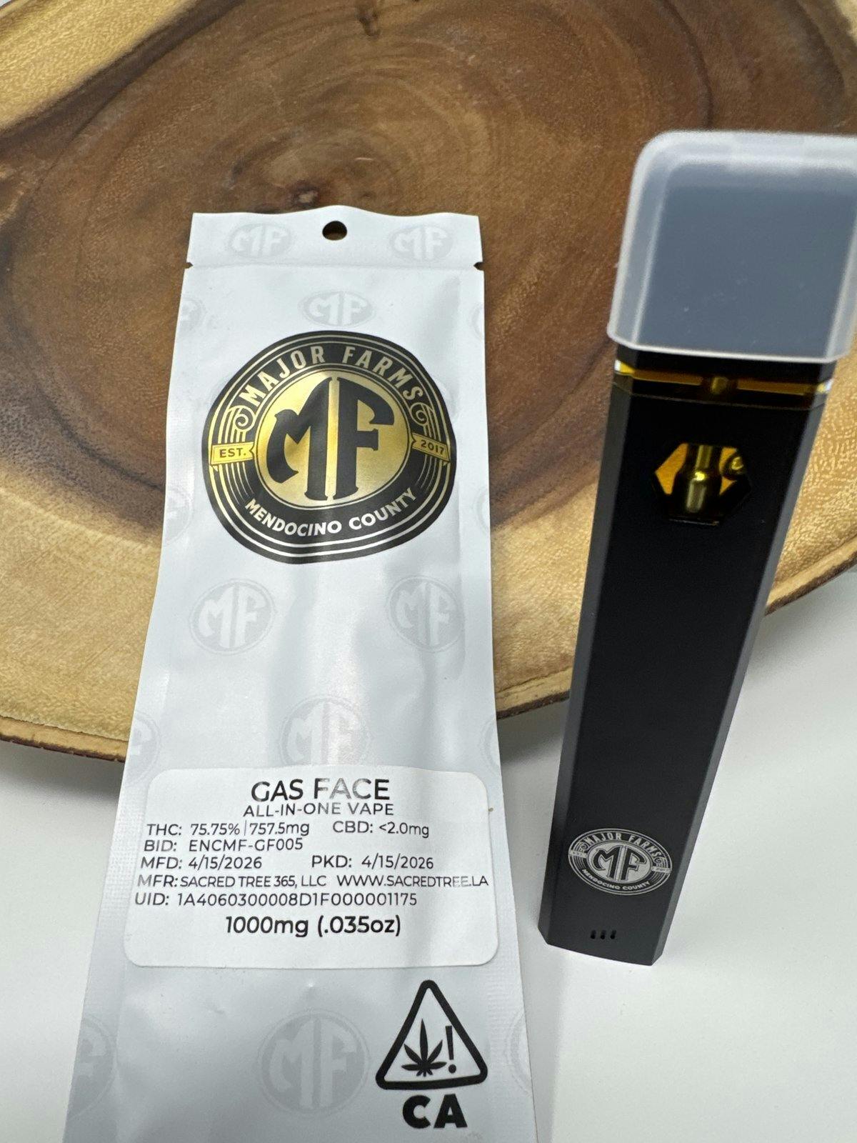 Gas Face | Live Resin Disposable | 1g at Emerald Sasquatch Dispensary