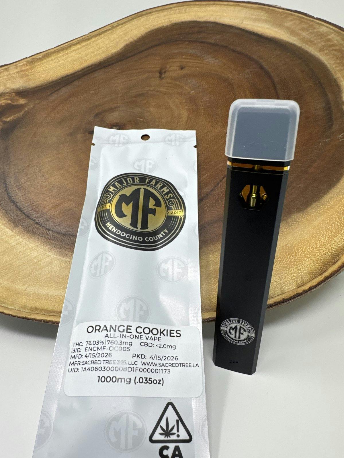 Orange Cookie | Live Resin Disposable | 1g at Emerald Sasquatch Dispensary