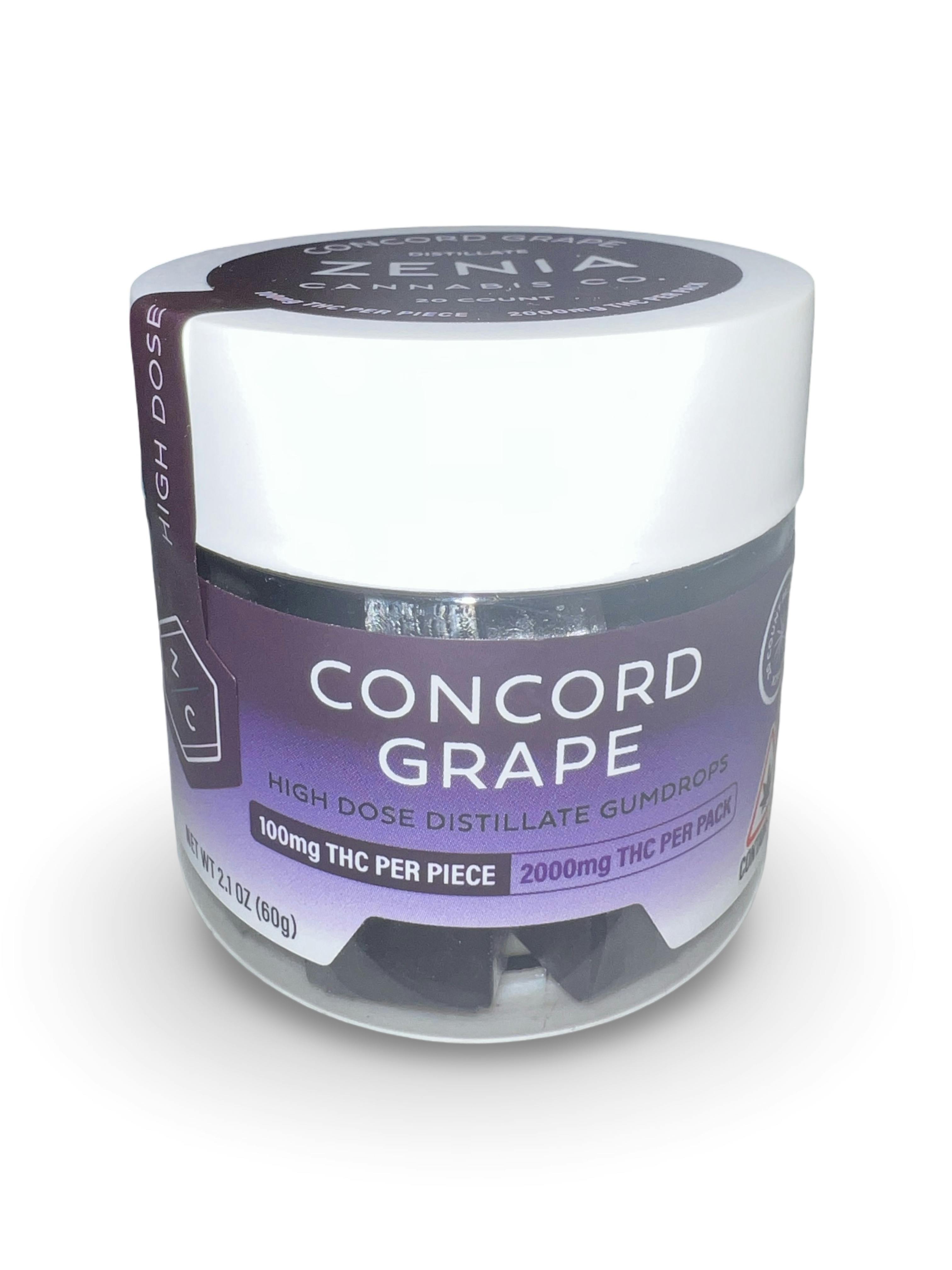Concord Grape 100mg High Dose Gummies | Zenia by Indico