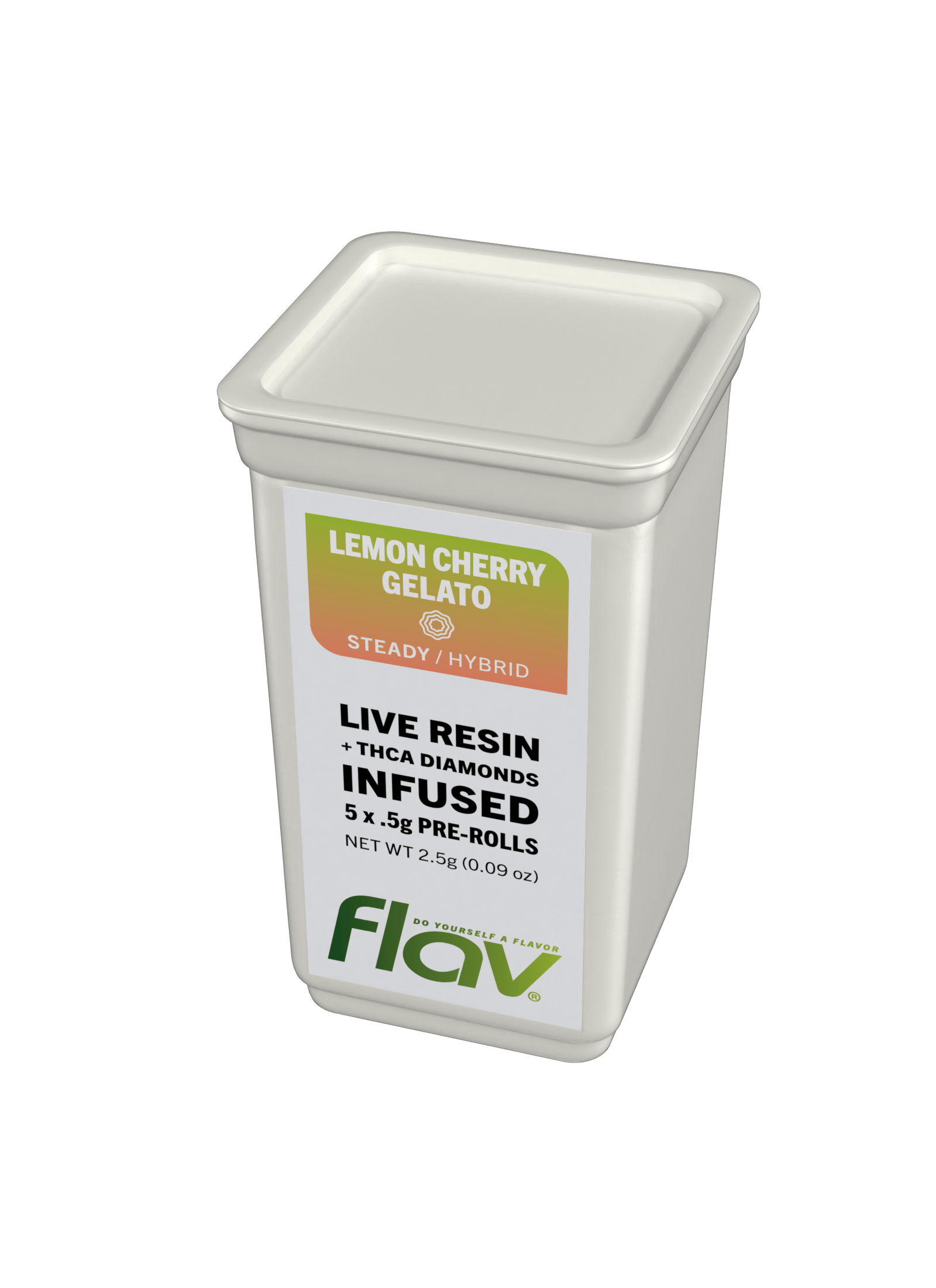 Live Resin + THCA Infused Preroll Pack - 5 x 0.5g - Lemon Cherry Gelato