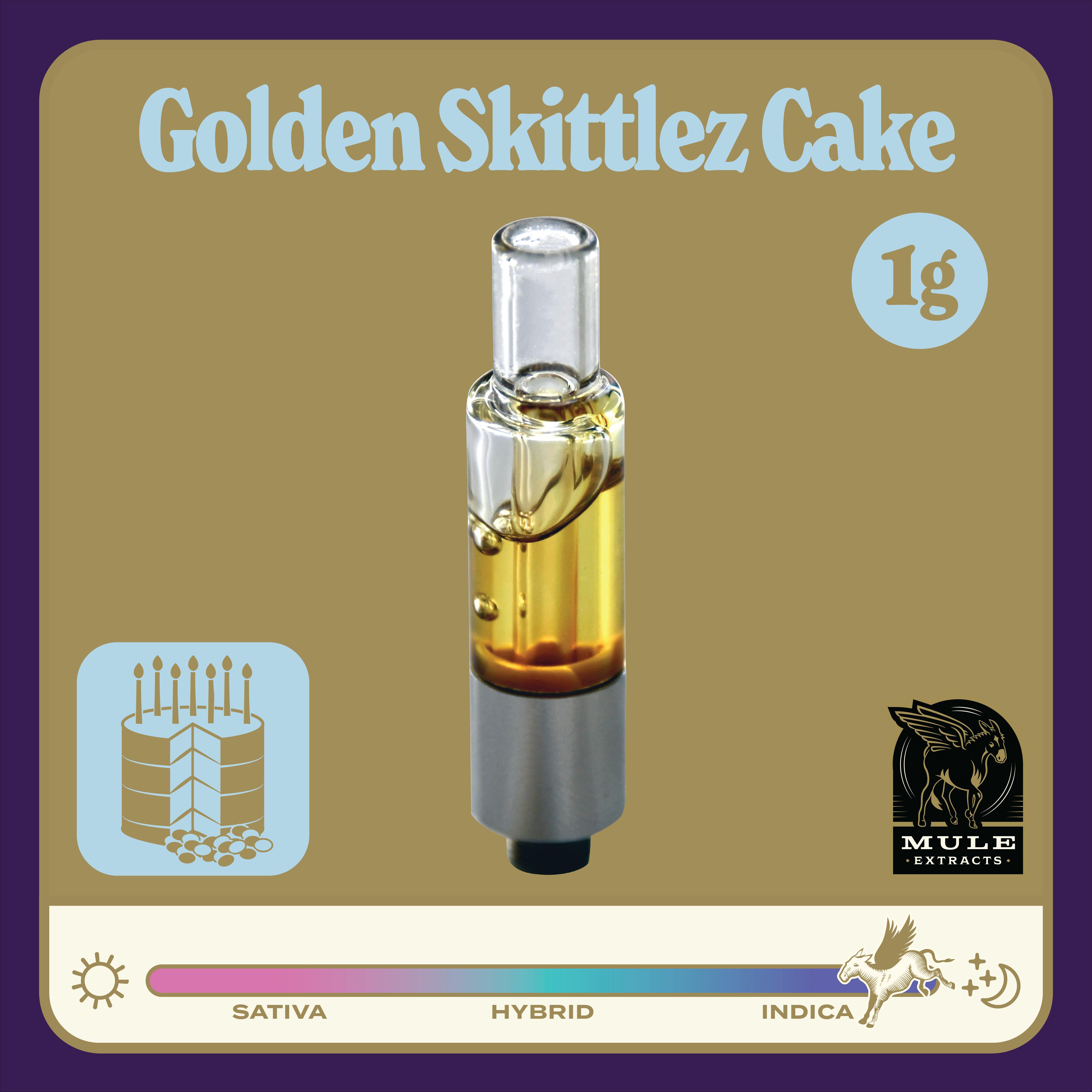 Golden Zkittlez Cake | Live Resin Glass Cartridge | 1g