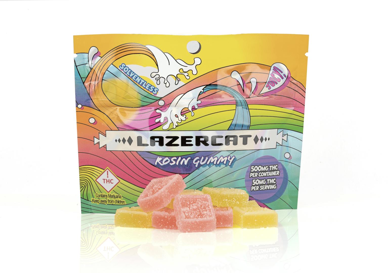Lazercat | Strawberry Rosin Gummies | 500mg | 10ct | 50mg/ea