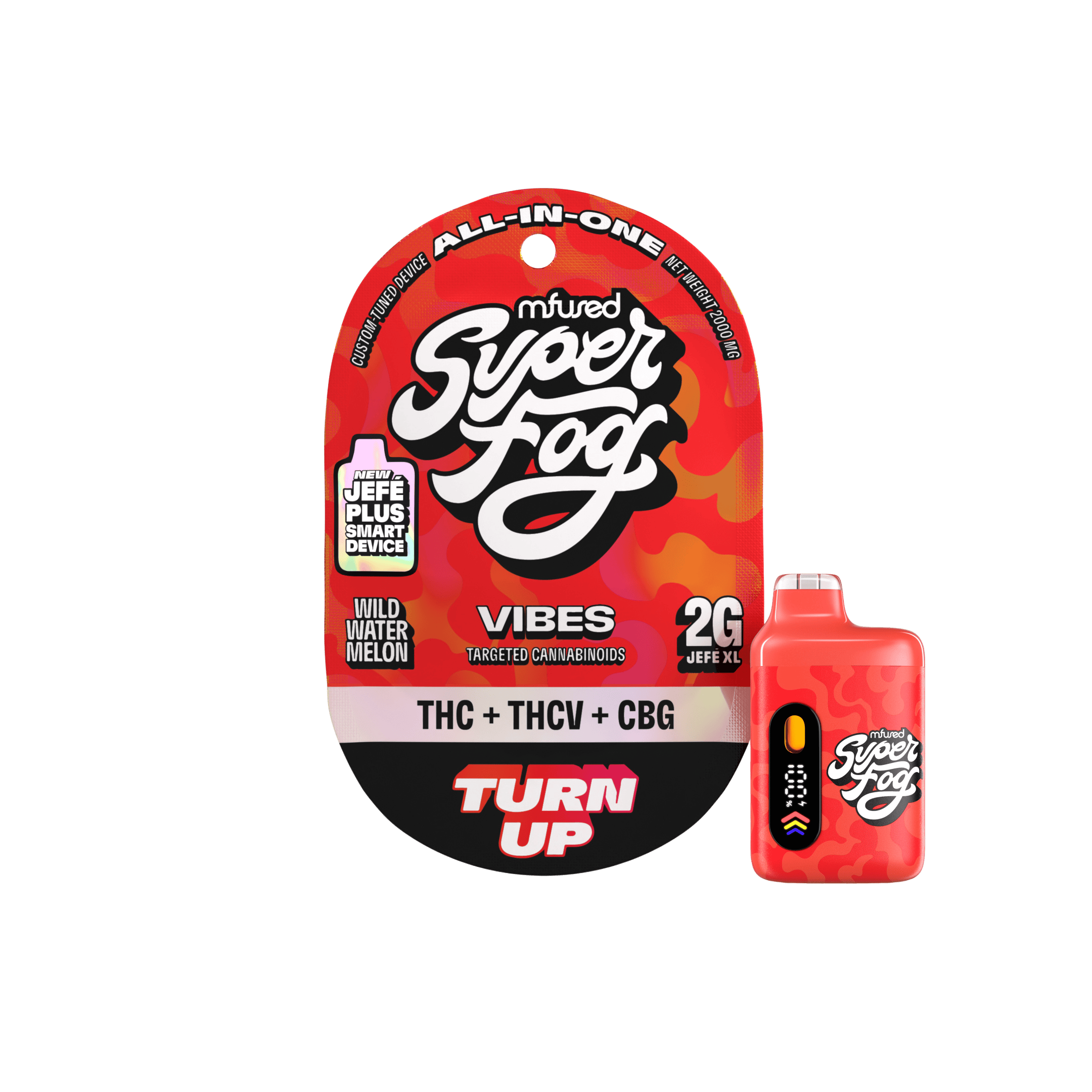 Turn Up · VIBES Targeted Cannabinoids Jefé Plus Disposable