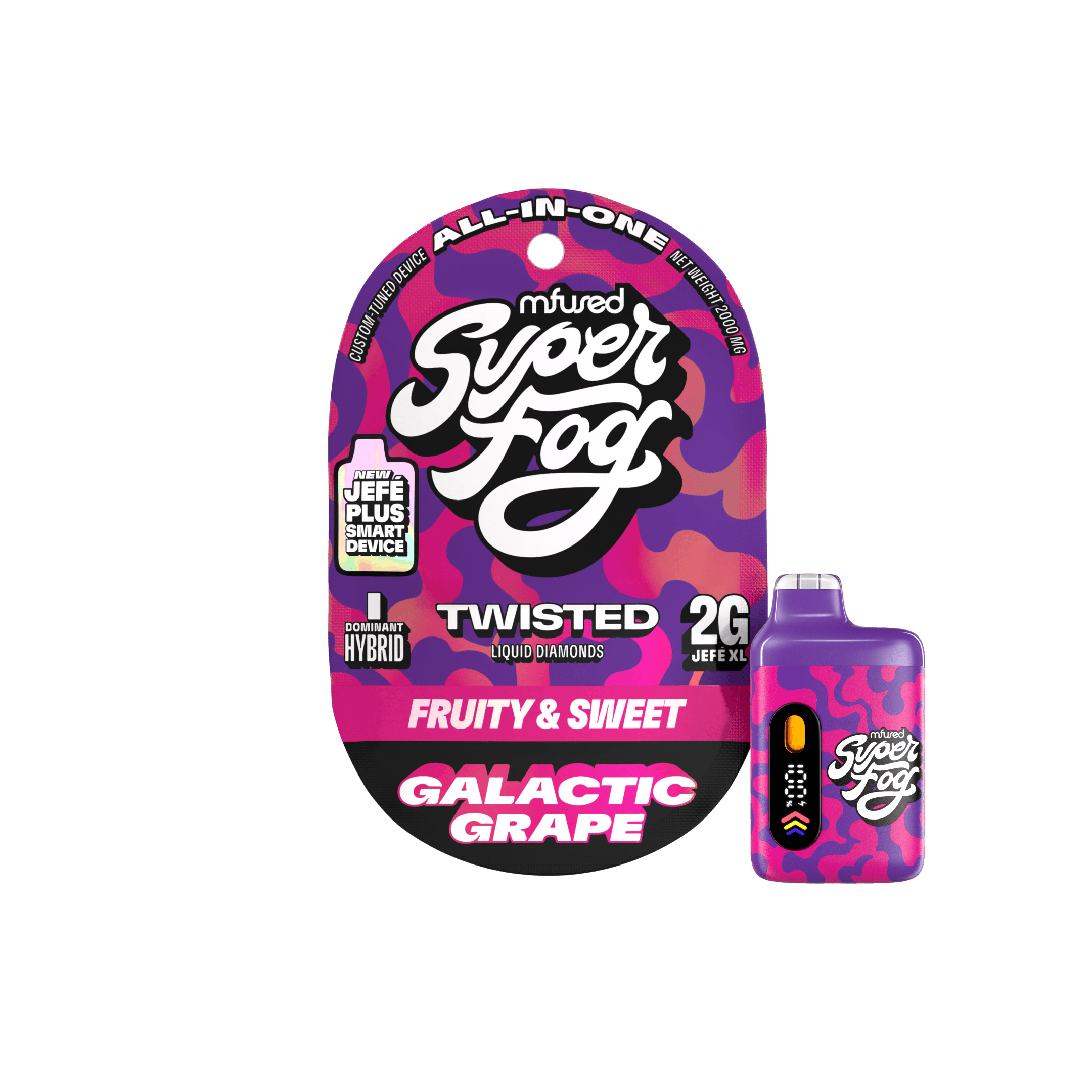 Galactic Grape | TWISTED Liquid Diamonds Jefé Plus Disposable | 2g