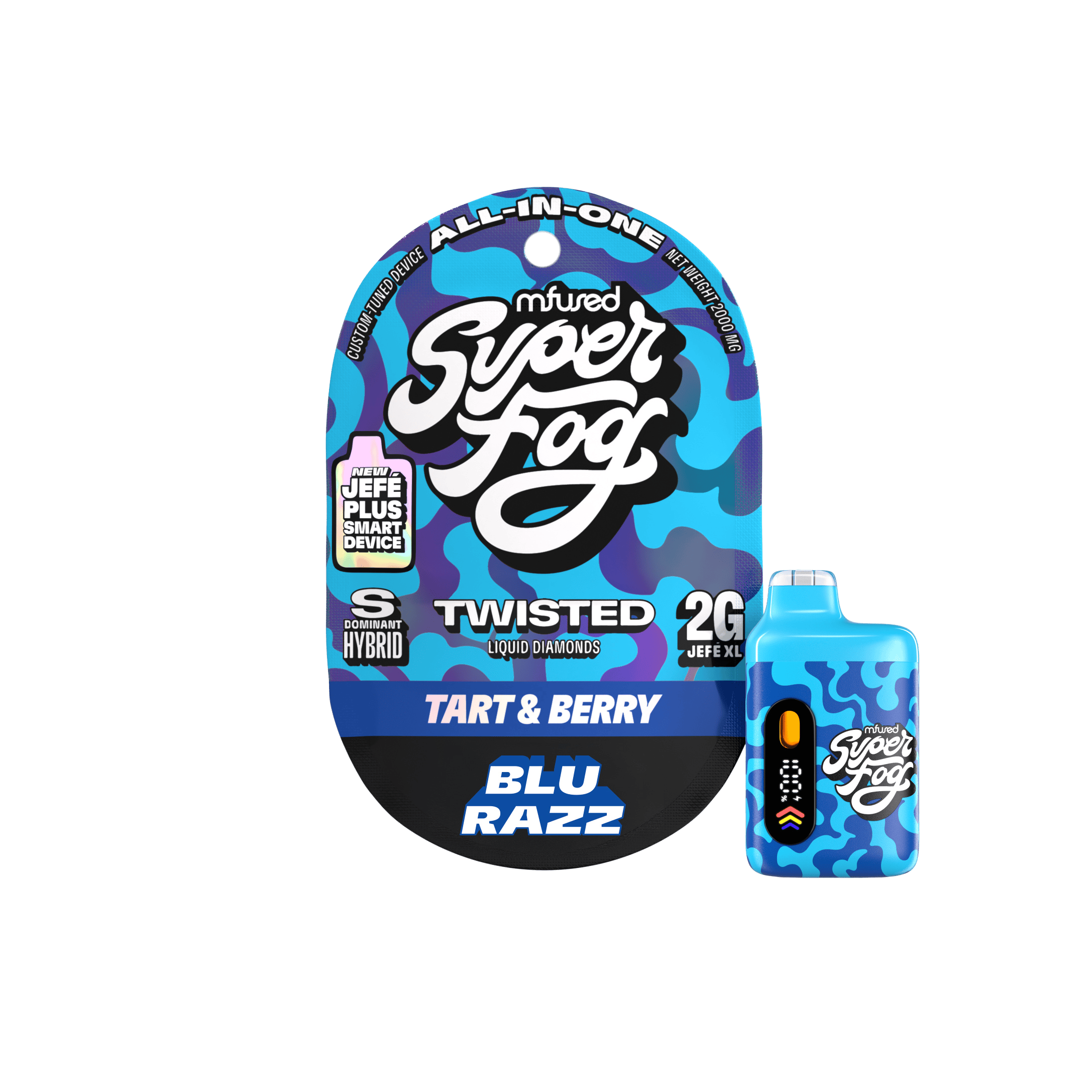 Blu Razz · TWISTED Liquid Diamonds Jefé Plus Disposable