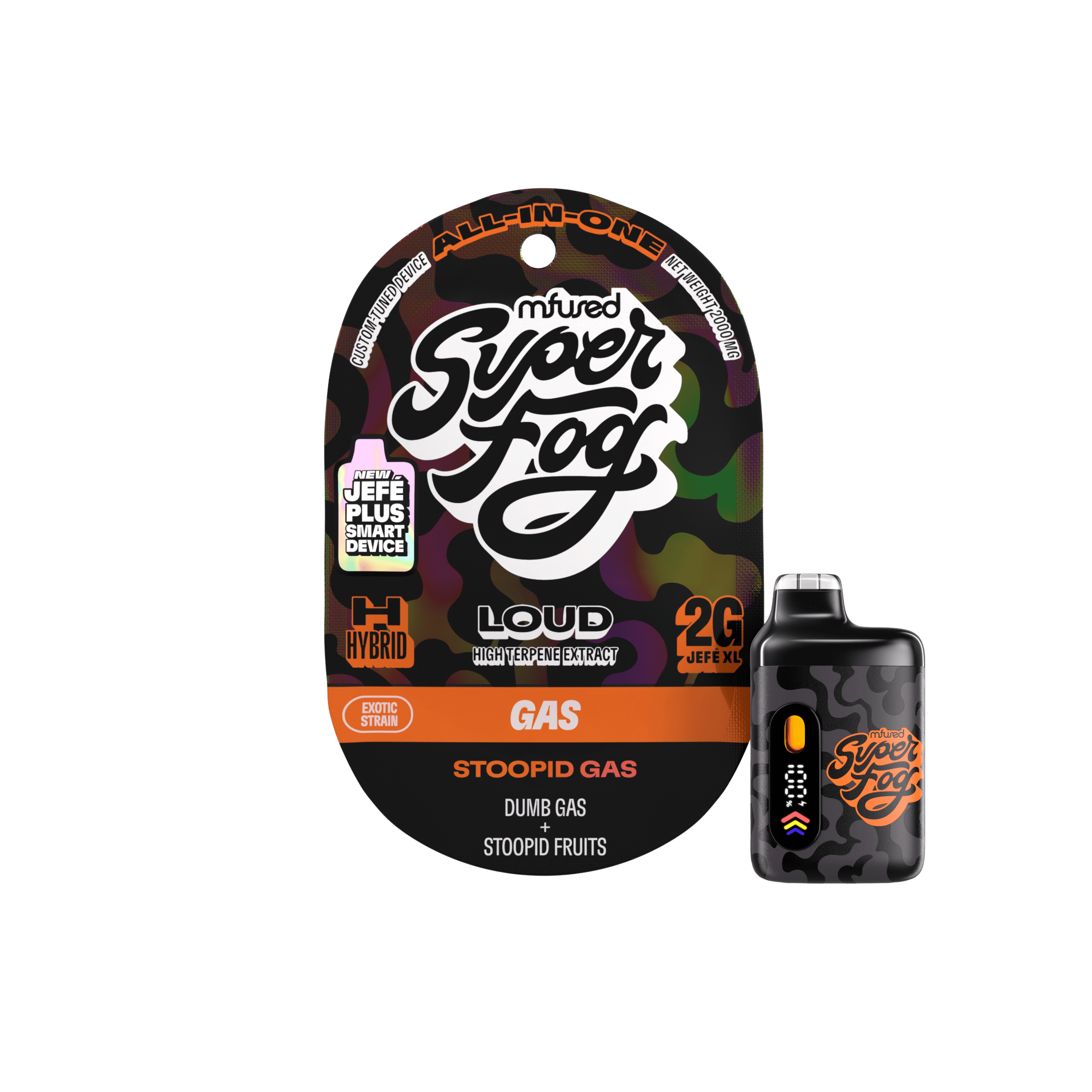 Stoopid Gas | LOUD High Terpene Extract Jefé Plus Disposable | 2g by Super Fog by MFused