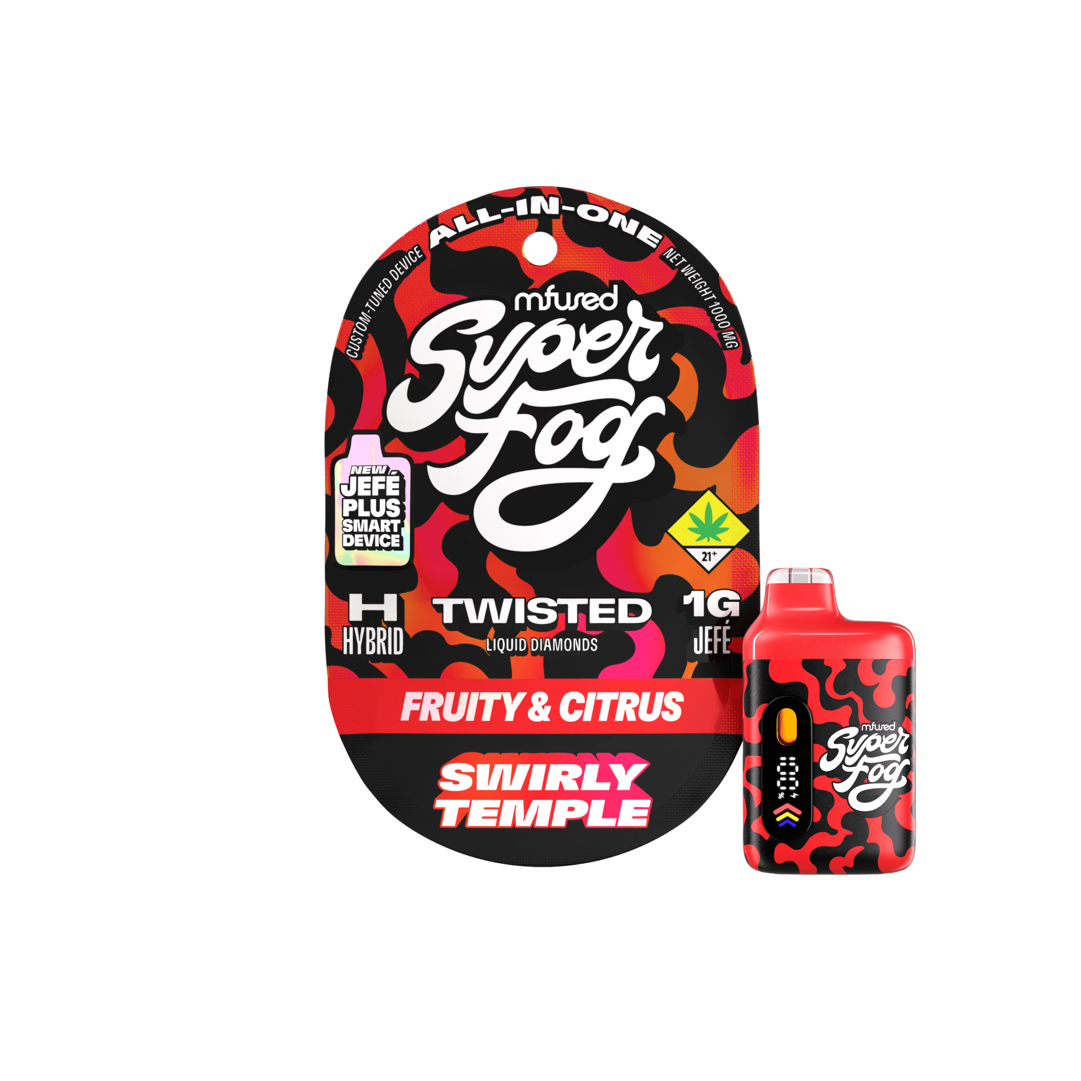 Swirly Temple | TWISTED Liquid Diamonds Jefé Plus Disposable | 1g
