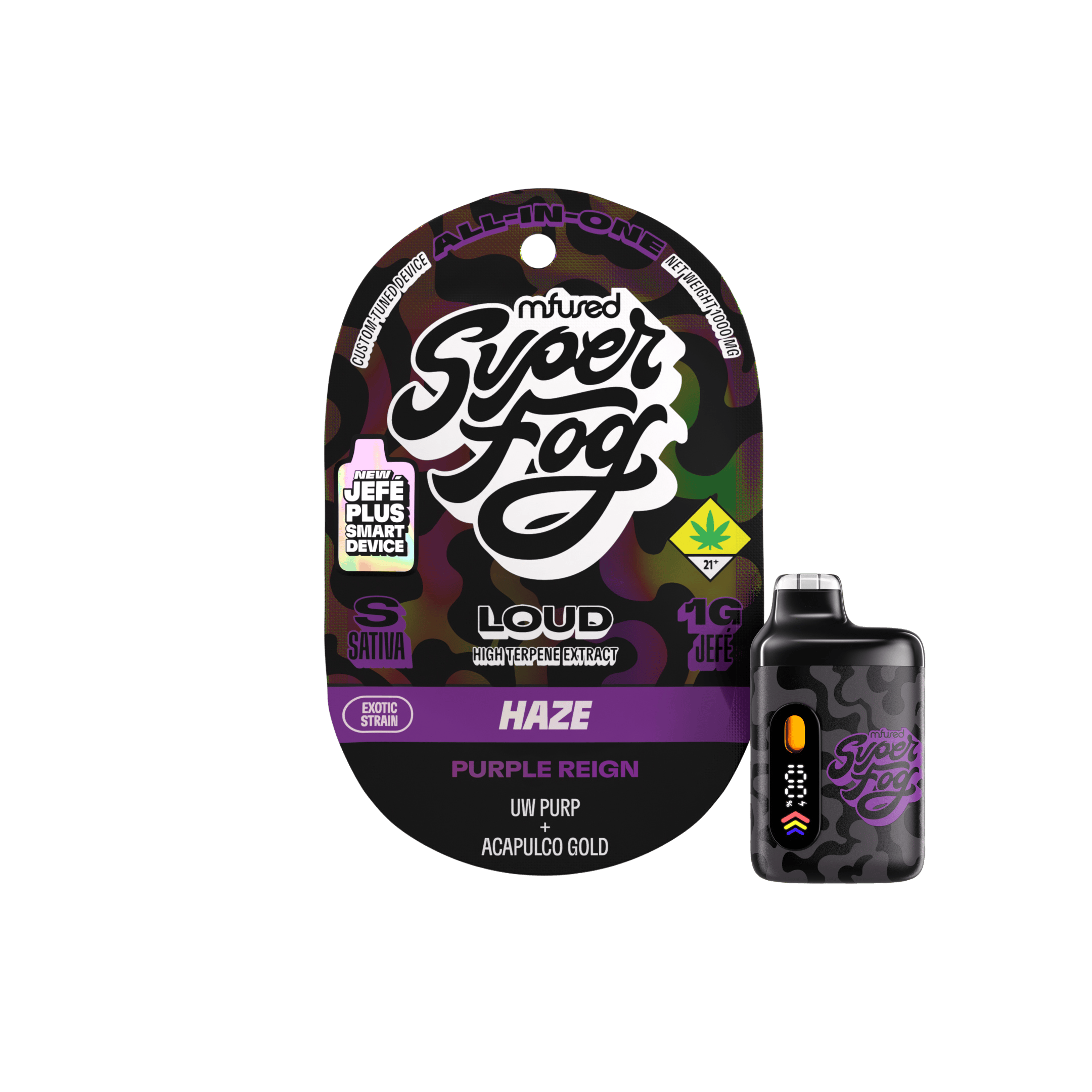 Purple Reign | LOUD High Terpene Extract Jefé Plus Disposable | 1g