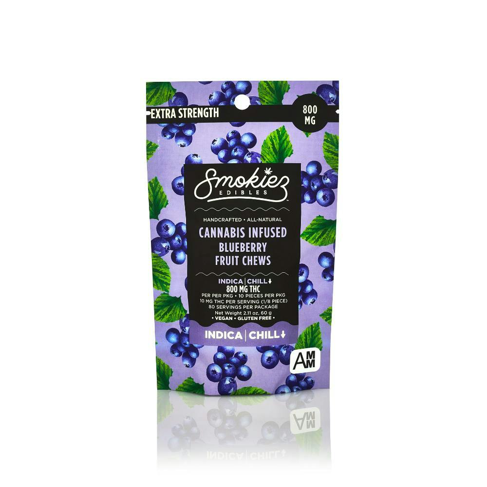 Blueberry Gummies | 800mg | 10ct | 80mg/ea by Smokiez Edibles