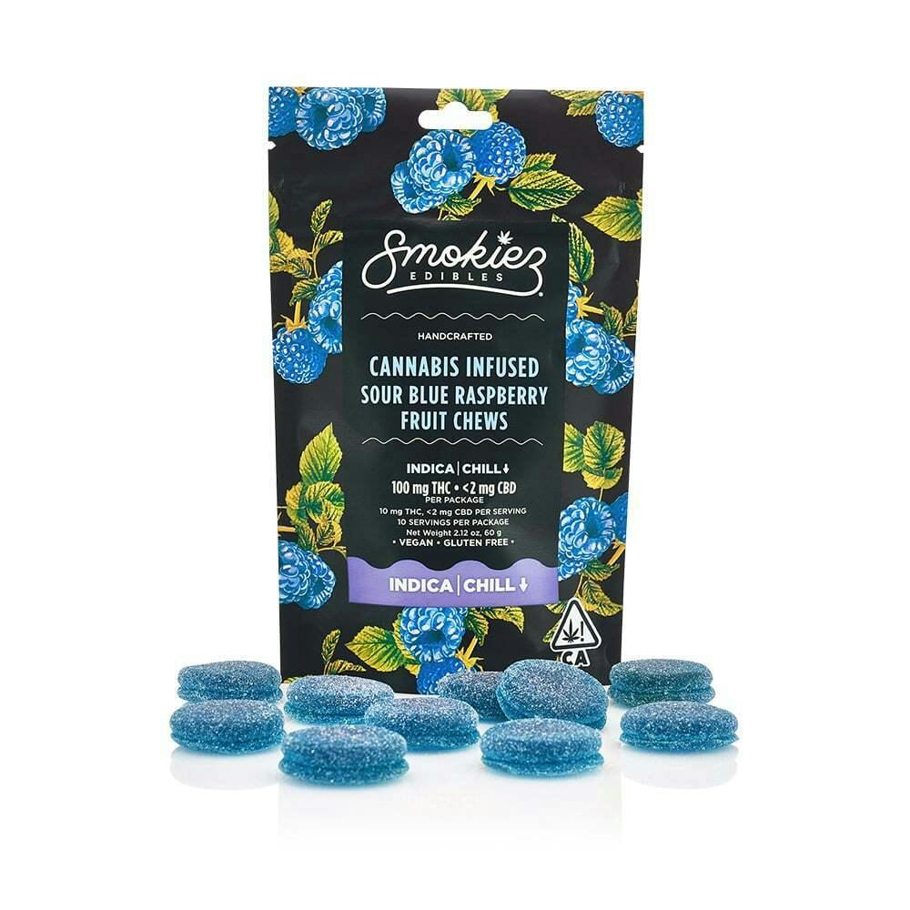 Sour Blue Raspberry Gummies · 100mg
