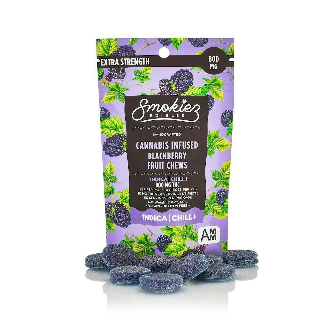 Sweet Blackberry Gummies | 800mg | 10ct | 80mg/ea by Smokiez Edibles