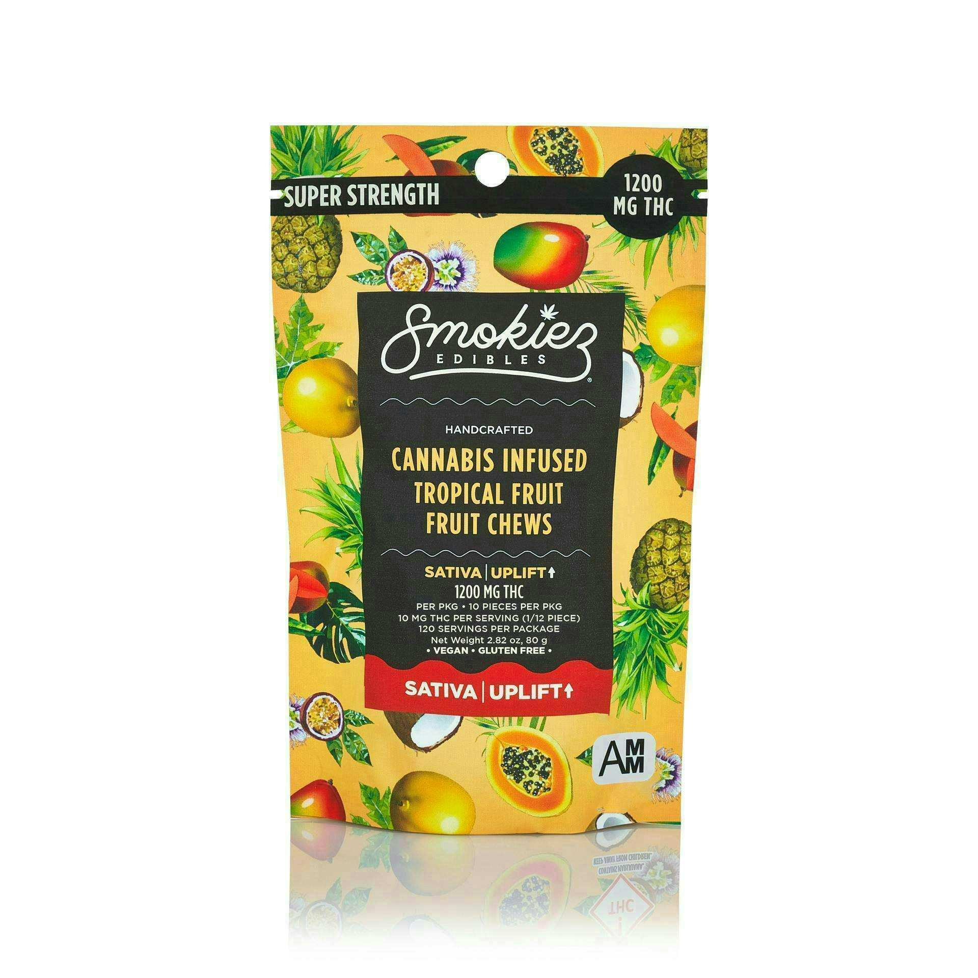 Sweet Tropical Fruit Gummies | 1200mg | 10ct | 120mg/ea by Smokiez Edibles