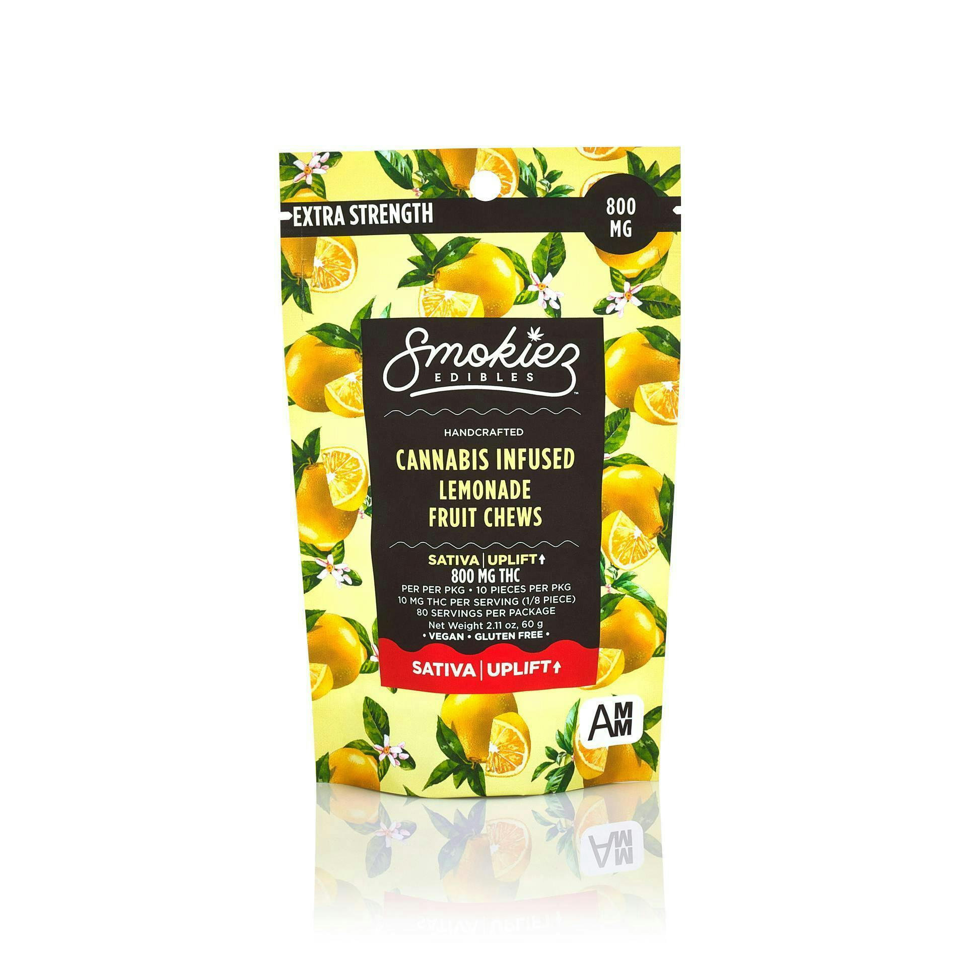 Sweet Lemonade Gummies | 800mg | 10ct | 80mg/ea by Smokiez Edibles