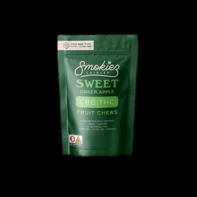Sweet Green Apple Gummies | 400mg | 10ct | 40mg/ea by Smokiez Edibles