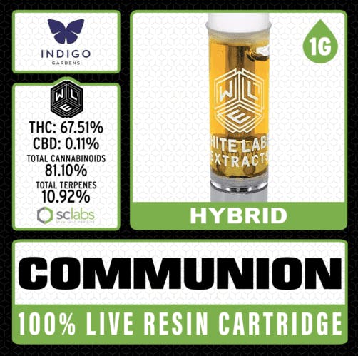 Communion | Live Resin Cartridge | 1g by White Label Extracts