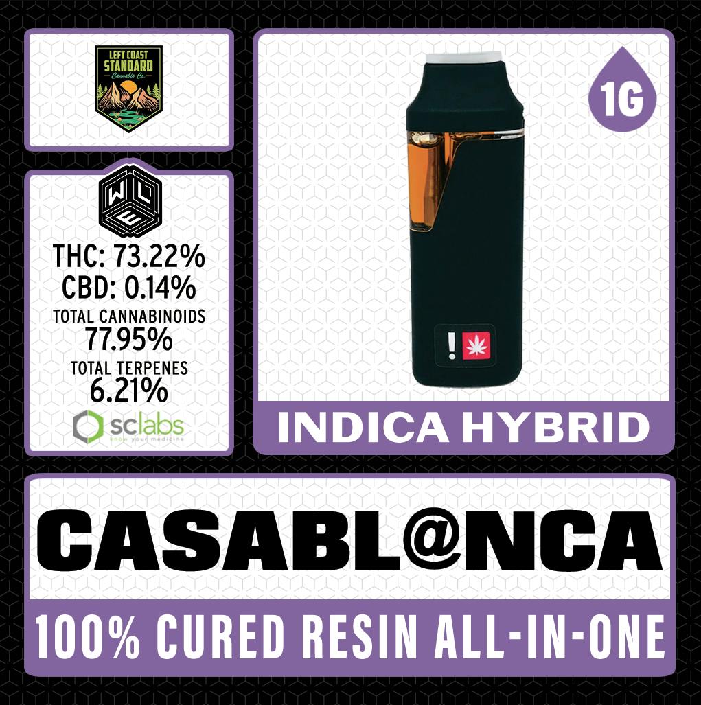 Casablanca | Cured Resin Disposable | 1g by White Label Extracts