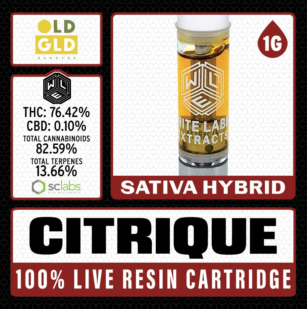Citrique | Live Resin Cartridge | 1g by White Label Extracts