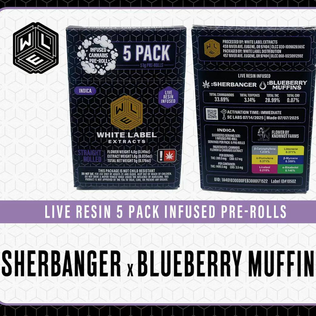 White Label Extracts: Sherbanger X Blueberry Muffins