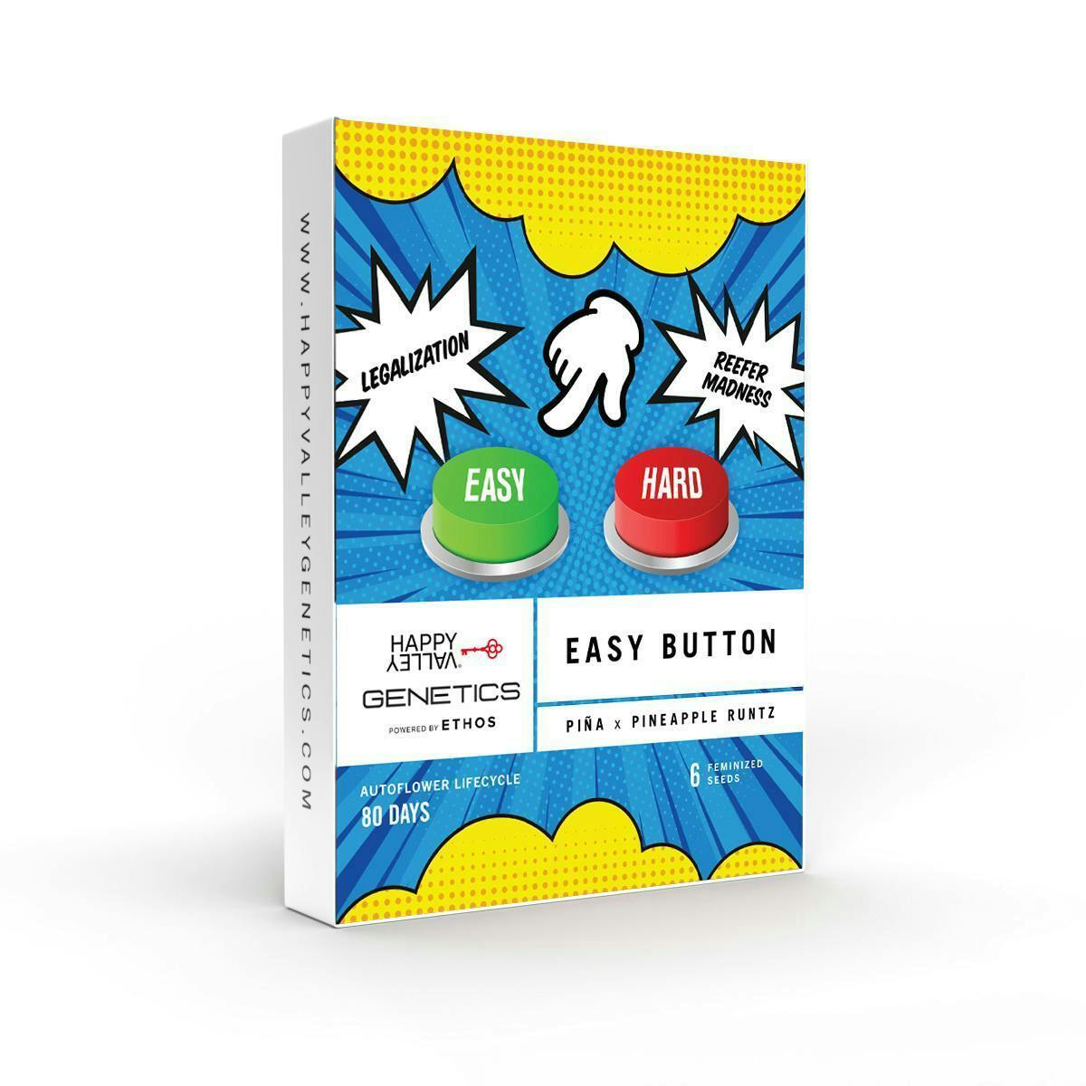 Happy Valley Genetics | Easy Button | Feminized Seeds | 6 Pack at Happy Valley - East Boston Medical Marijuana and Recreational Dispensary