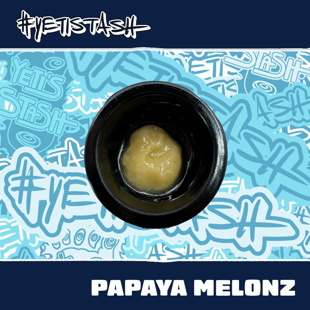 Yetistash | Papaya Melonz | Live Rosin | 1G Jar by Yeti Stash