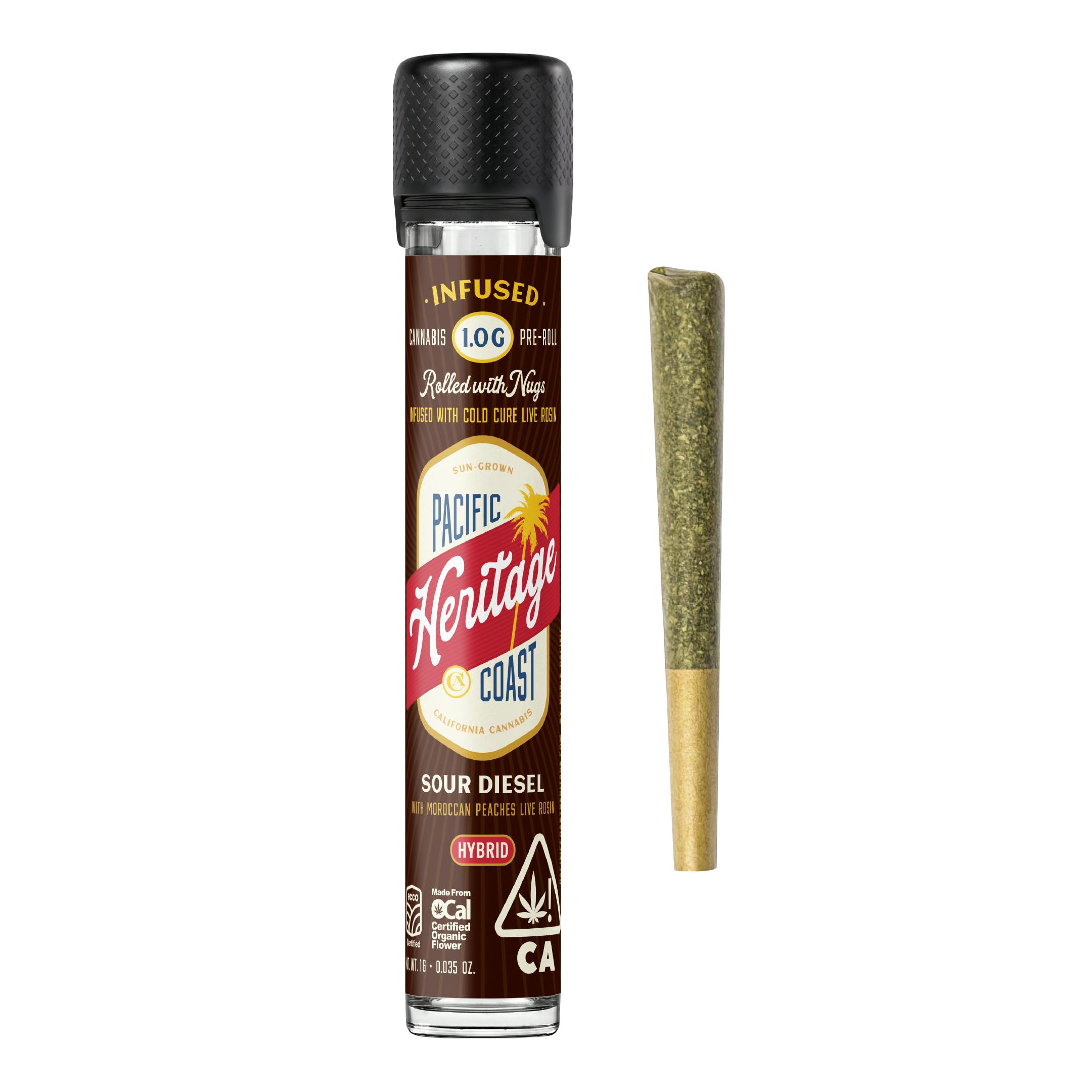 Pacific Coast Heritage: Sour Diesel + Moroccan Peaches Lr