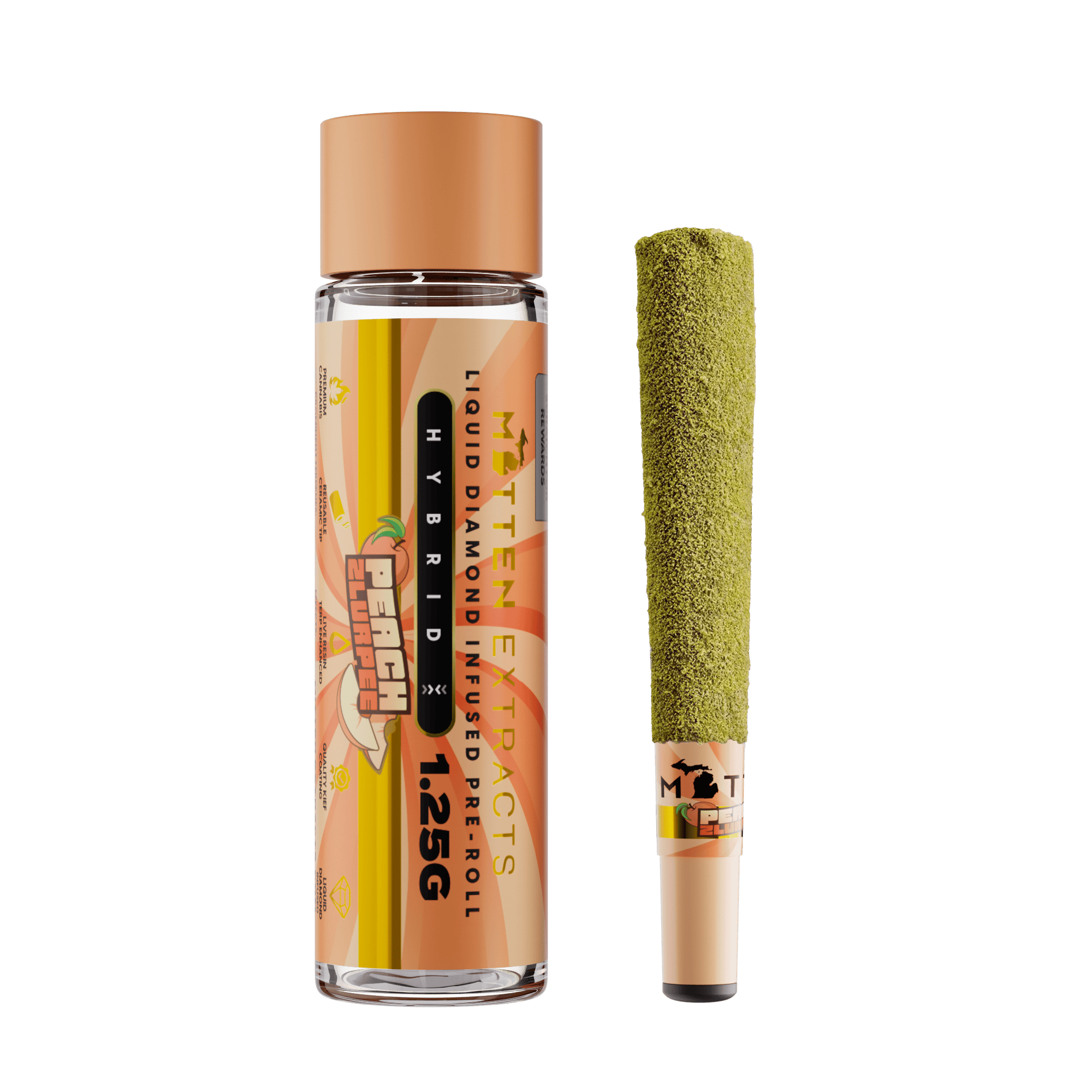 Peach Zlurpee | Infused Joint | 1.25g by Mitten Extracts