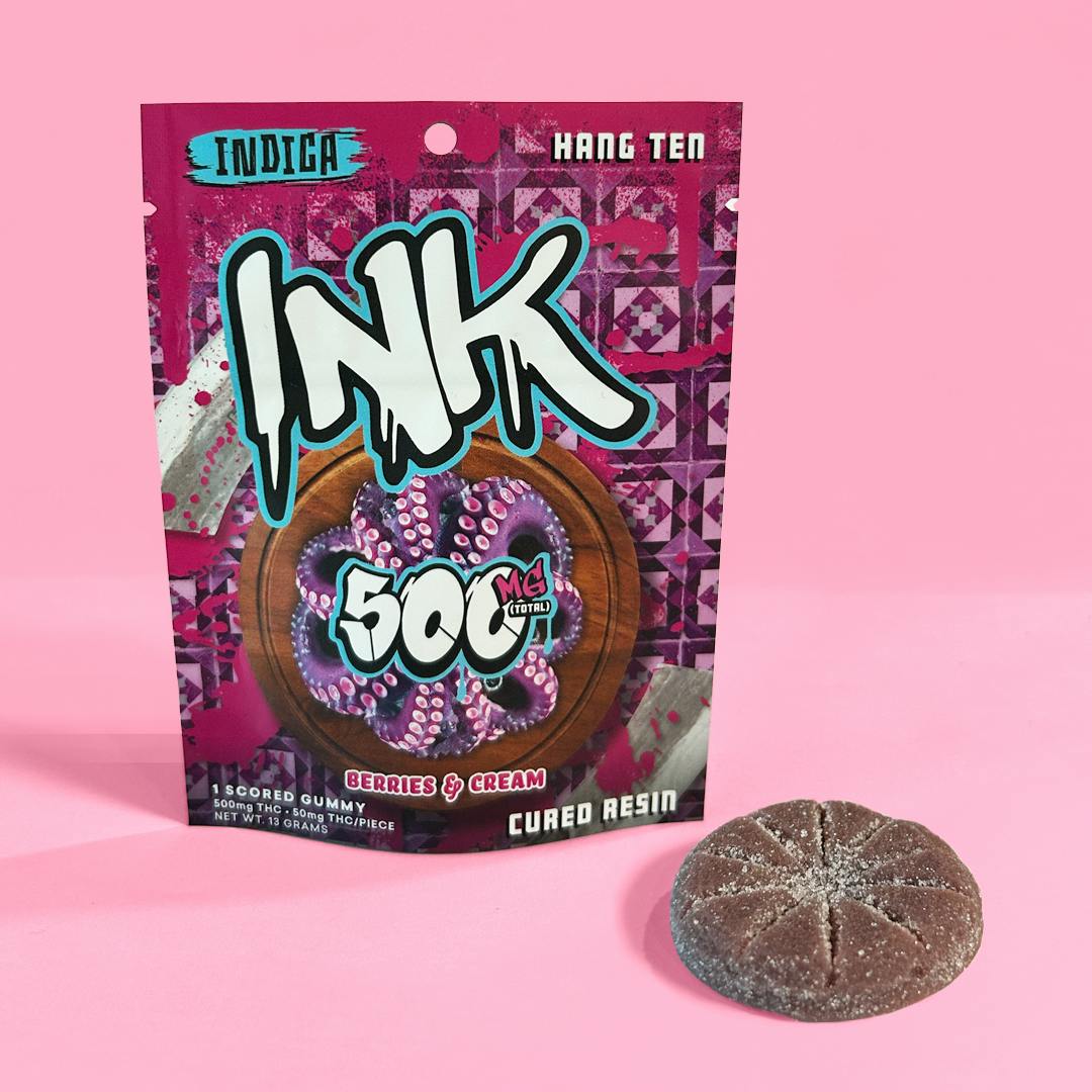 Ink | Berries & Cream Scored Gummy | 500mg | Single