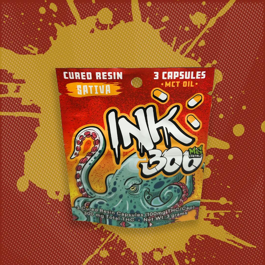 Ink | Sativa | Capsules | 300mg | 3ct | 100mg/ea
