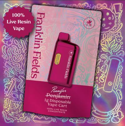 Franklin Fields Pennifer Cherry Bomb 1g Live Resin Disposable Vape