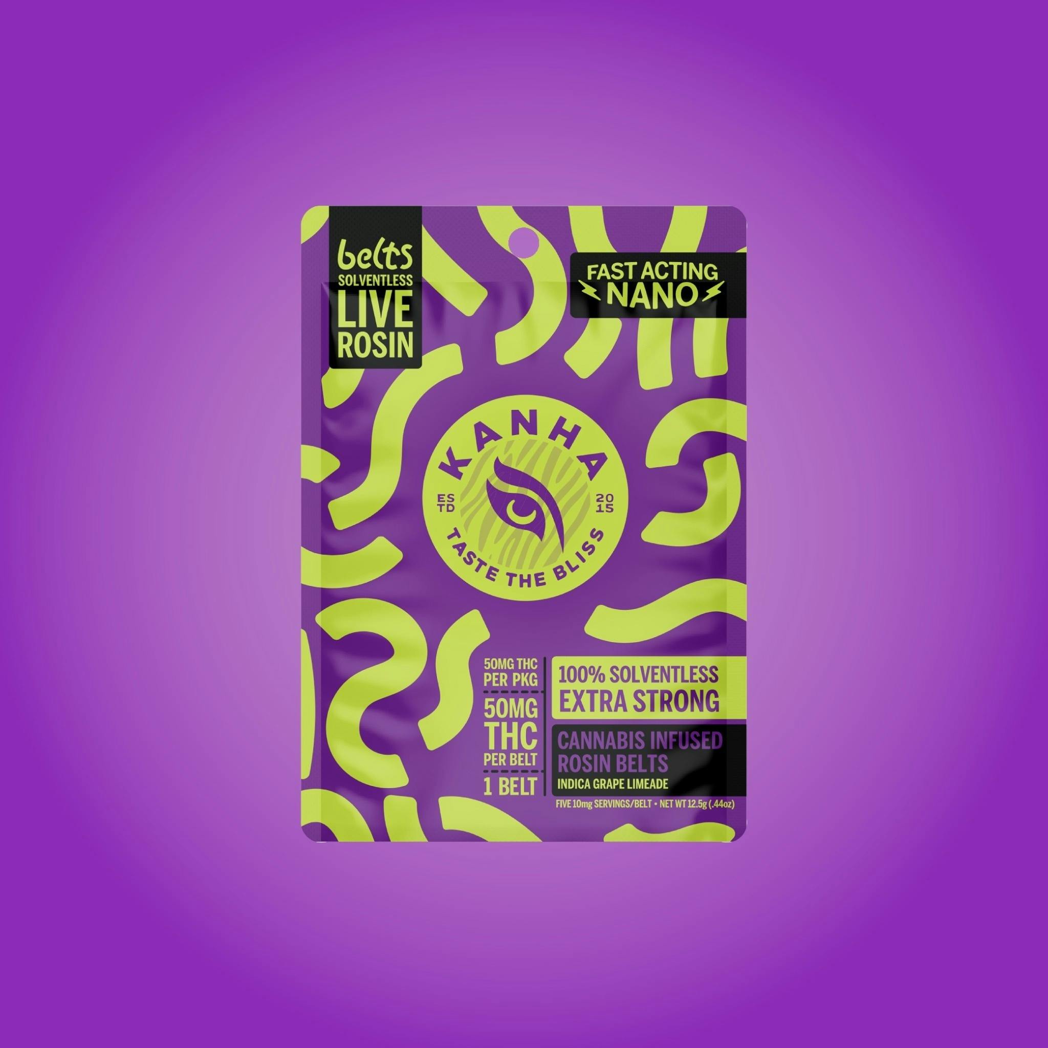 Solventless Belts | Grape Limeade | 50mg | Single
