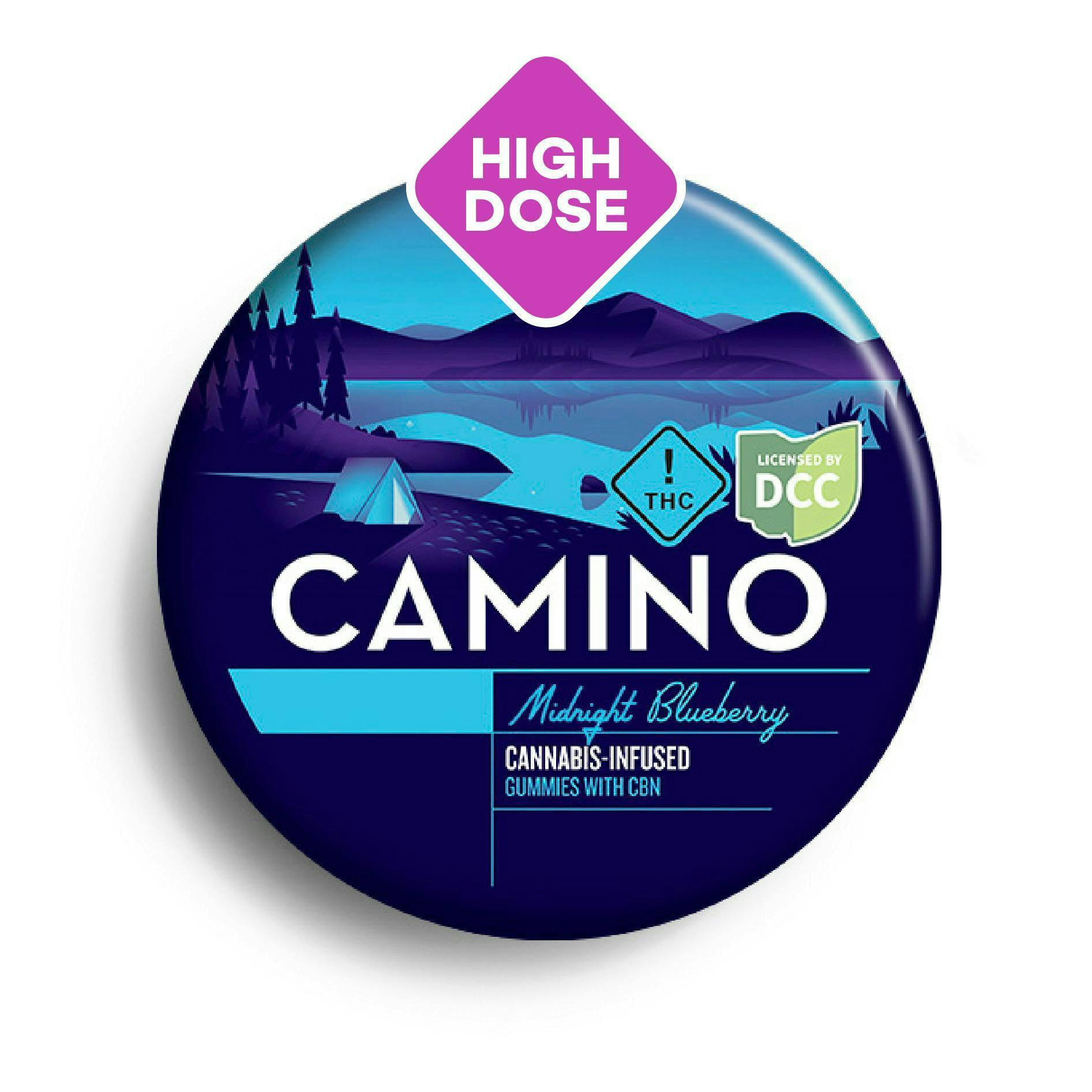 Sleep | Midnight Blueberry THC:CBN 5:1 Gummies | 200mg | 10ct | 20mg/ea by Camino