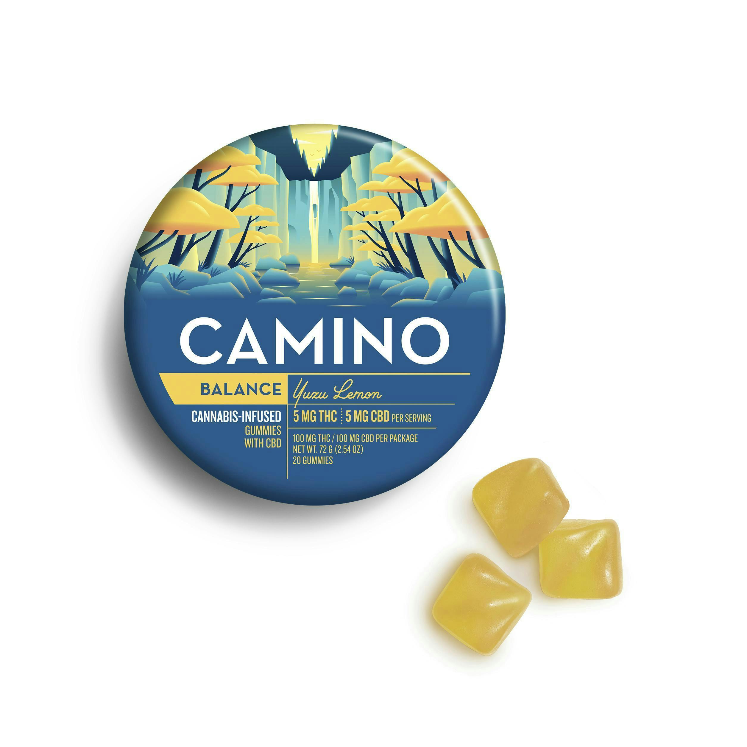 Balance | Yuzu Lemon THC:CBD 1:1 Gummies | 100mg | 20ct | 5mg/ea