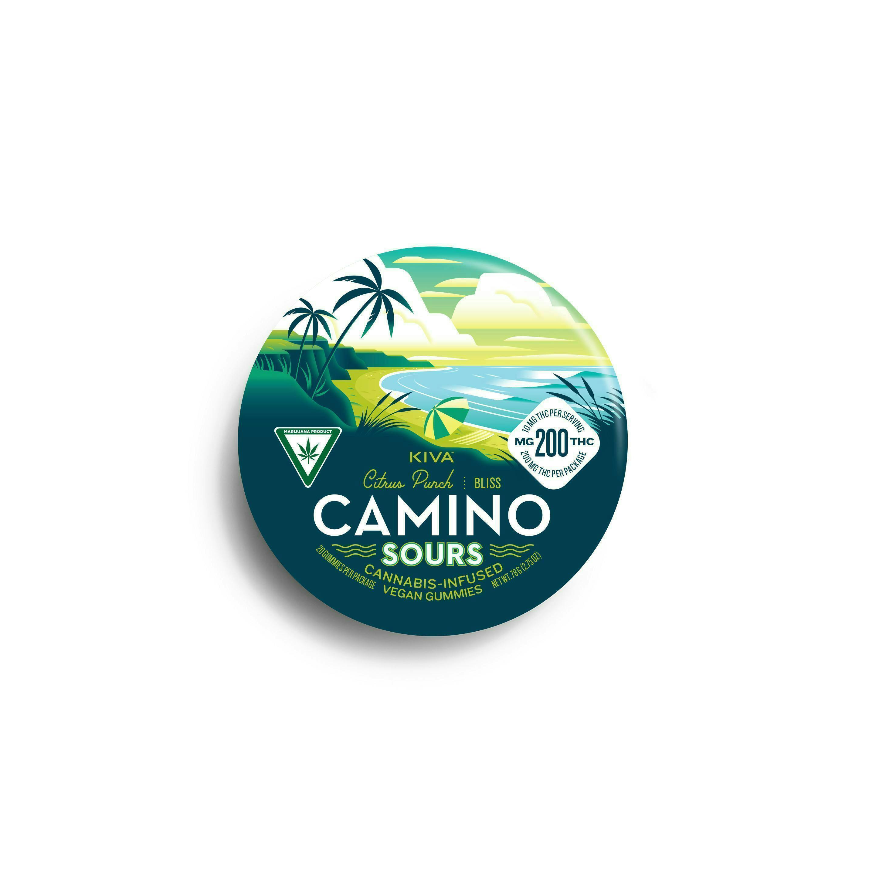 Bliss | Citrus Punch Sours Gummies | 200mg | 20ct | 10mg/ea by Camino