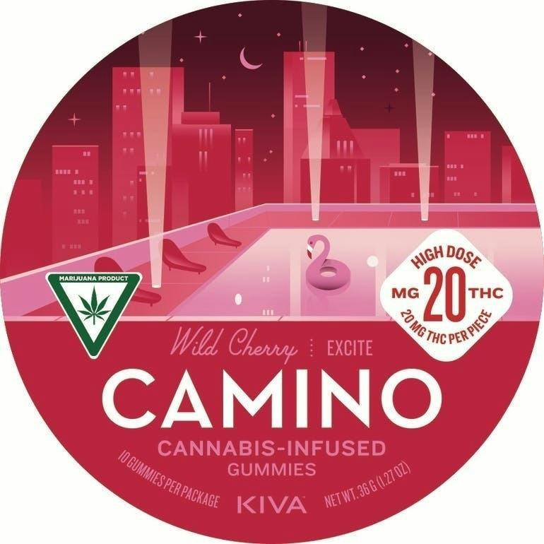 Exhilarate | Wild Cherry THC:CBC:CBG 5:1:1 Gummies | 200mg | 10ct | 20mg/ea by Camino