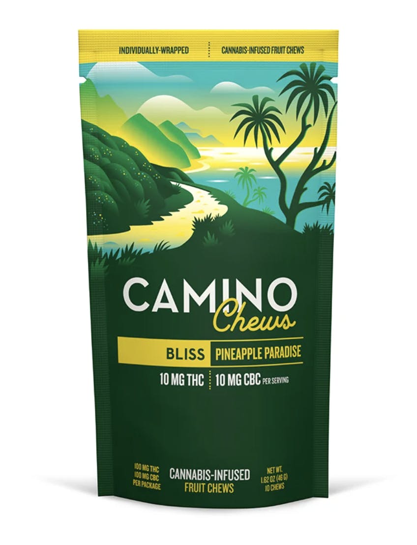 Bliss | Pineapple Paradise 1:1 THC:CBC Gummies | 100mg | 10ct | 10mg/ea by Camino