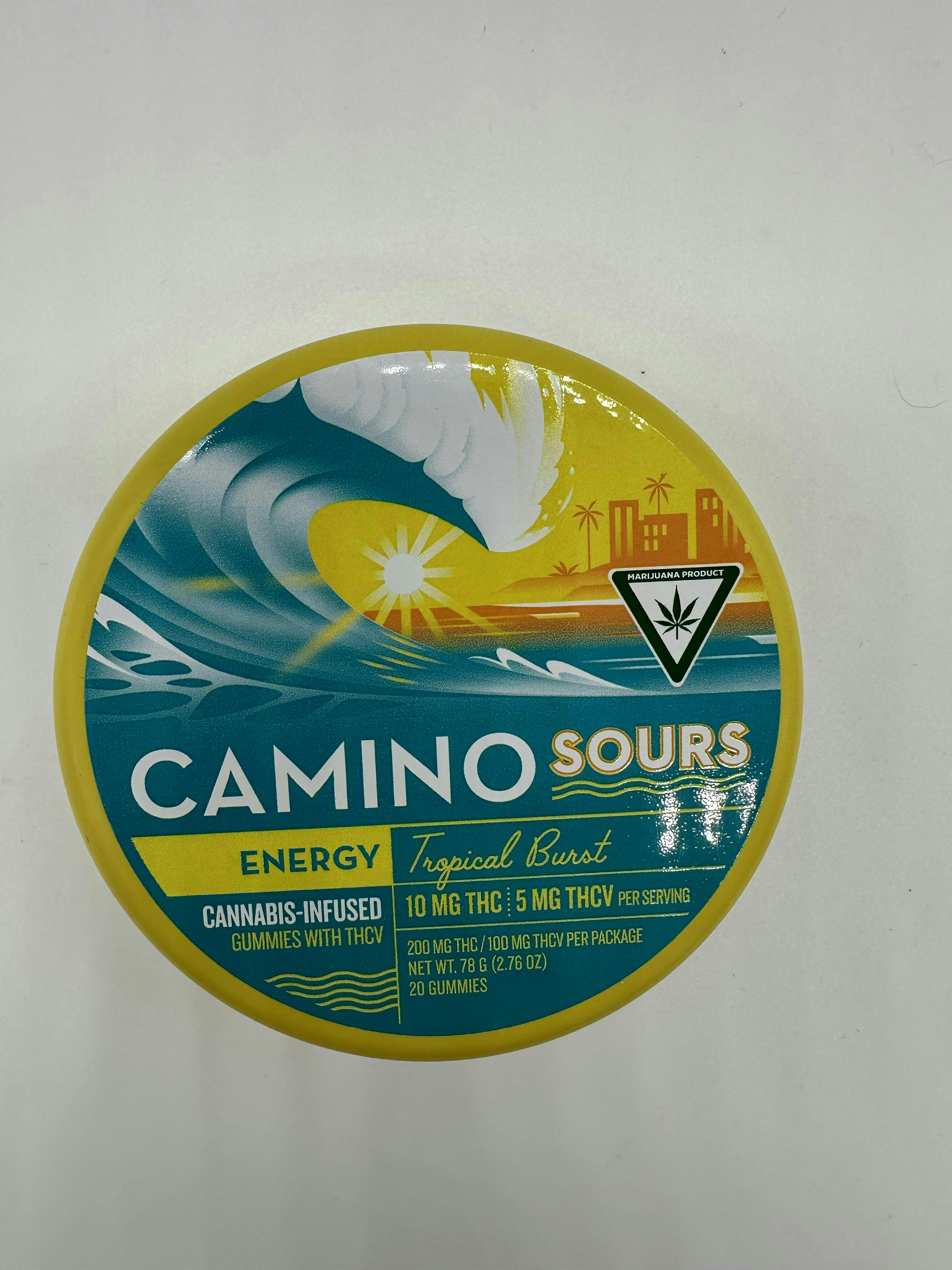 Energy | Tropical Burst Sours THC:THCV 2:1 Gummies | 200mg | 20ct | 10mg/ea by Camino