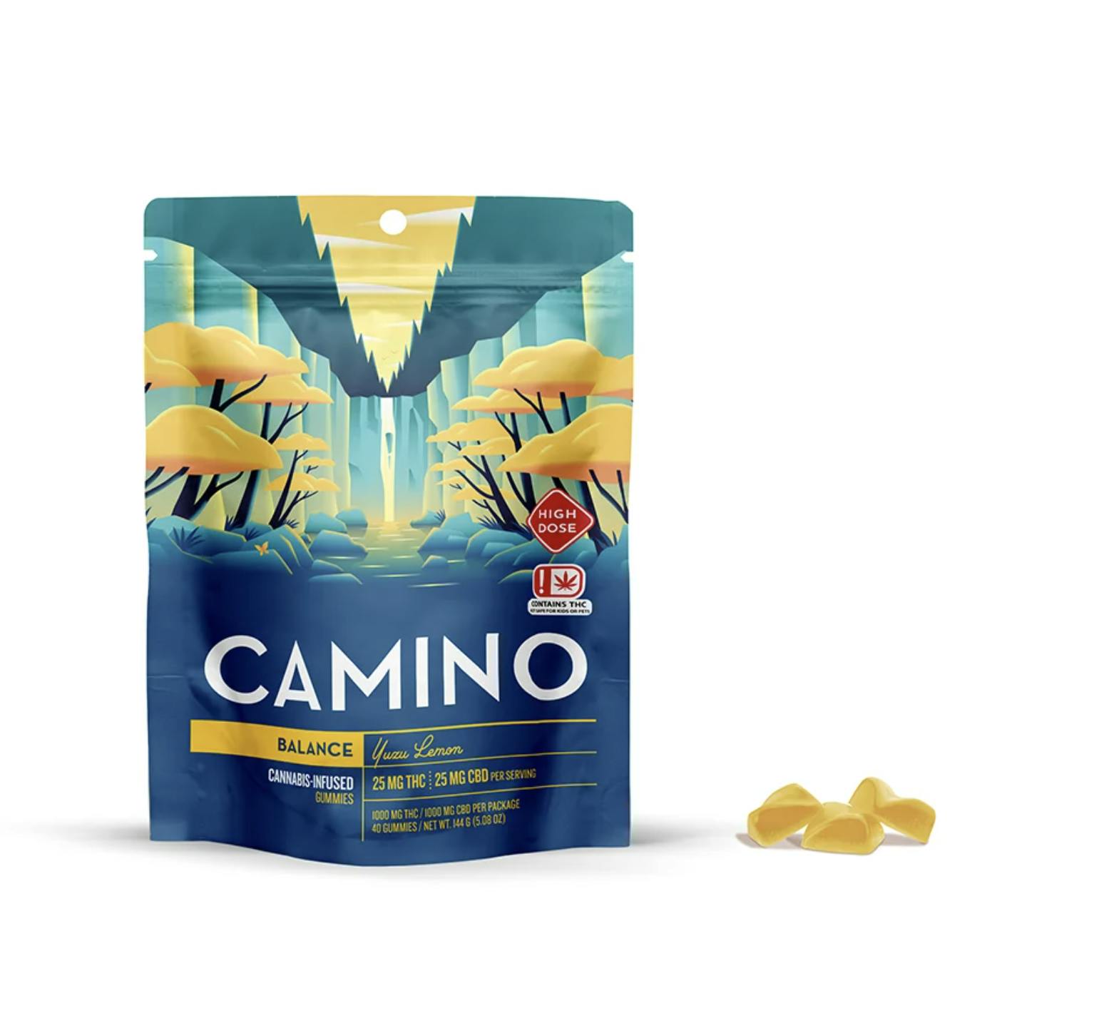 Balance | Yuzu Lemon THC:CBD 1:1 Gummies | 1000mg | 40ct | 25mg/ea