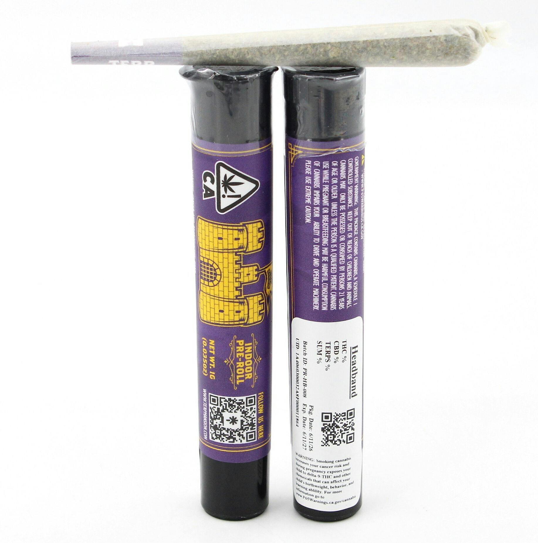 Headband 1g Indoor Preroll