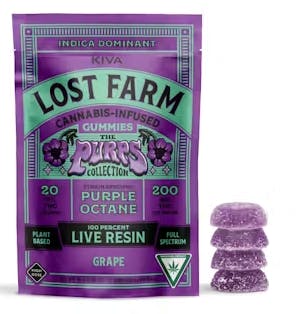 Grape 'Purple Octane' Live Resin Gummies | 200mg | 10ct | 20mg/ea by Lost Farm