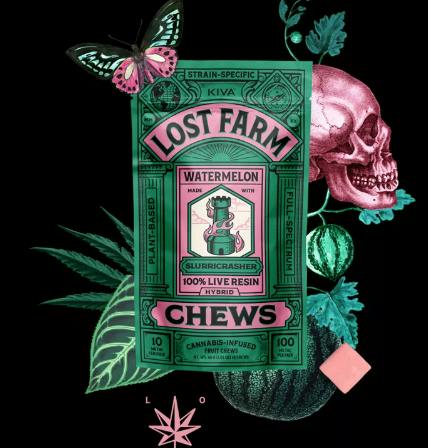 Watermelon 'Slurricrasher' Live Resin Chews | 100mg | 10ct | 10mg/ea