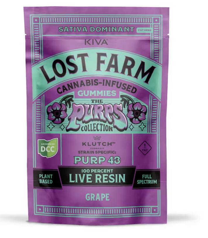Grape 'Purp 43' Live Resin Gummies | 100mg | 10ct | 10mg/ea