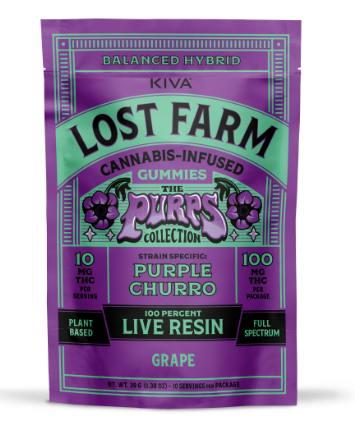 Grape 'Purple Churro' Live Resin Gummies | 100mg | 10ct | 10mg/ea