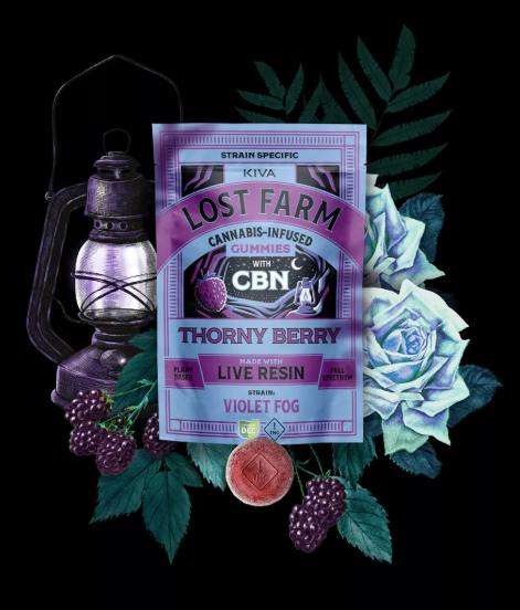 Thorny Berry 'Violet Fog' Live Resin Gummies | 100mg | 10ct | 10mg/ea