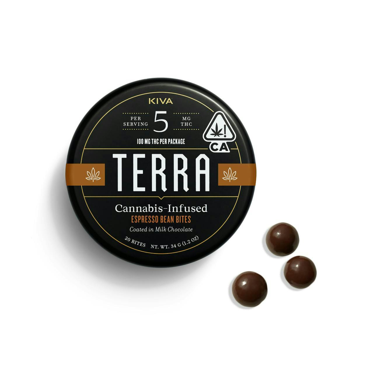 Terra | Dark Chocolate Espresso Beans | 10mg | 2ct | 5mg/ea