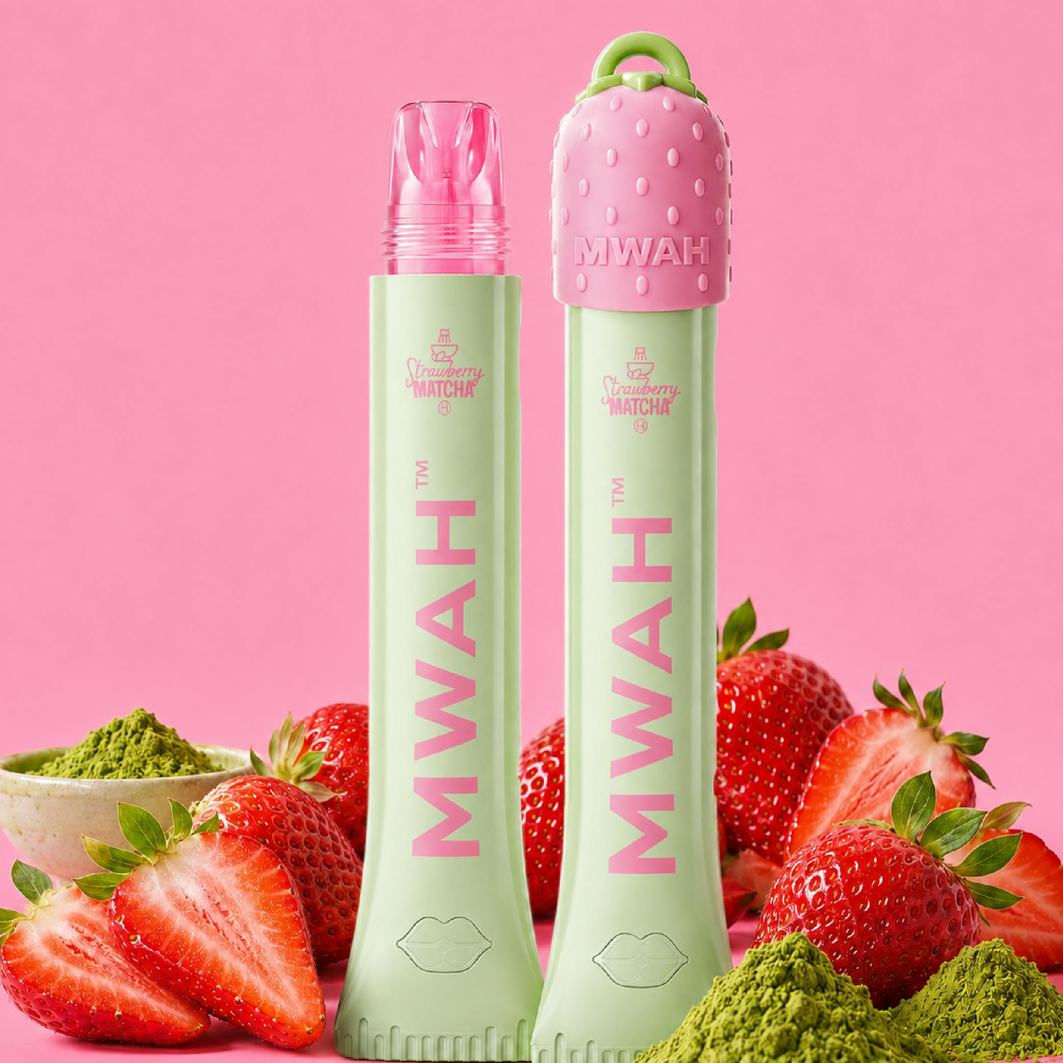 matcha vape flavor MWAH | Strawberry | All-In-One Select Flavor ::Miami Mix 2500 puff Cappuccino SNV - White creamy vanilla base +
