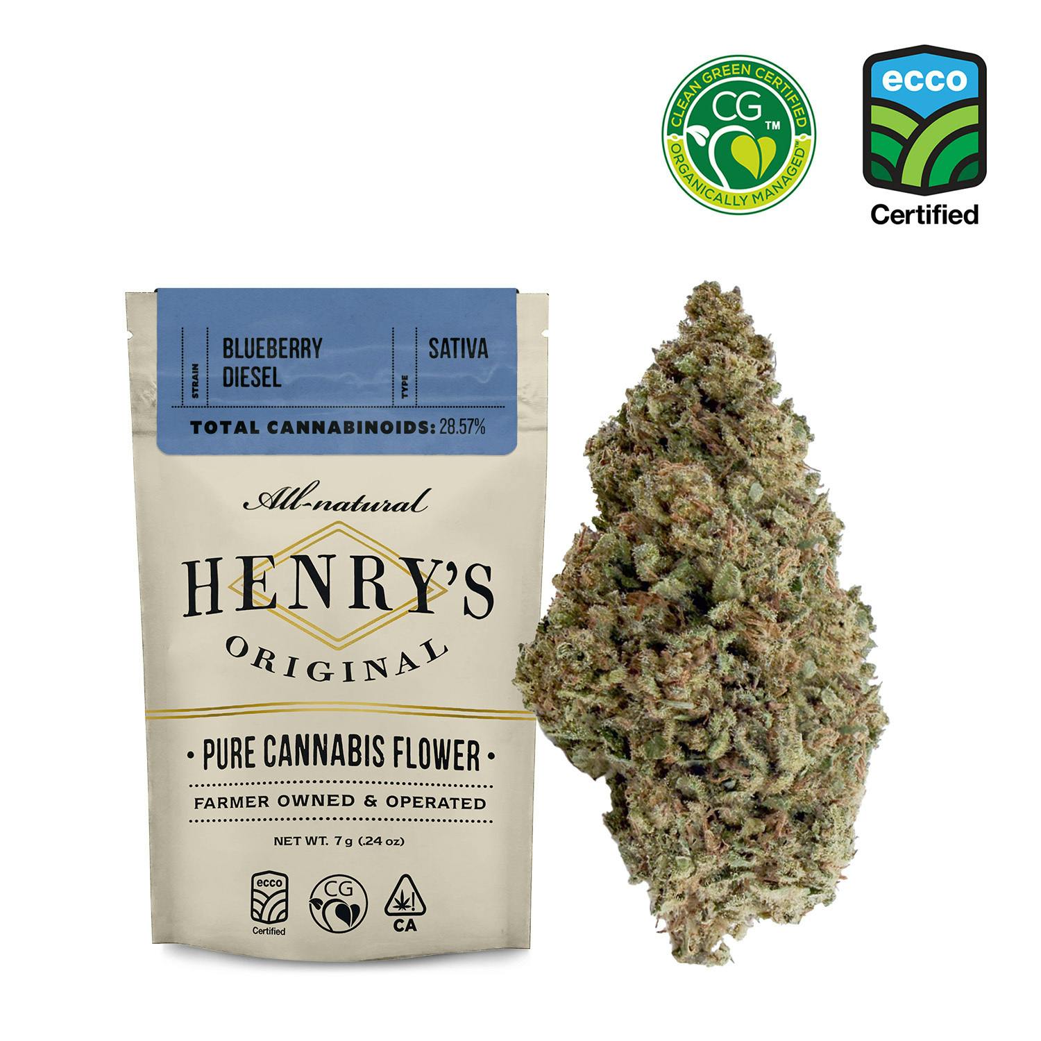 Henry's Original | Blueberry Diesel | Pouch Big Buds | 7g