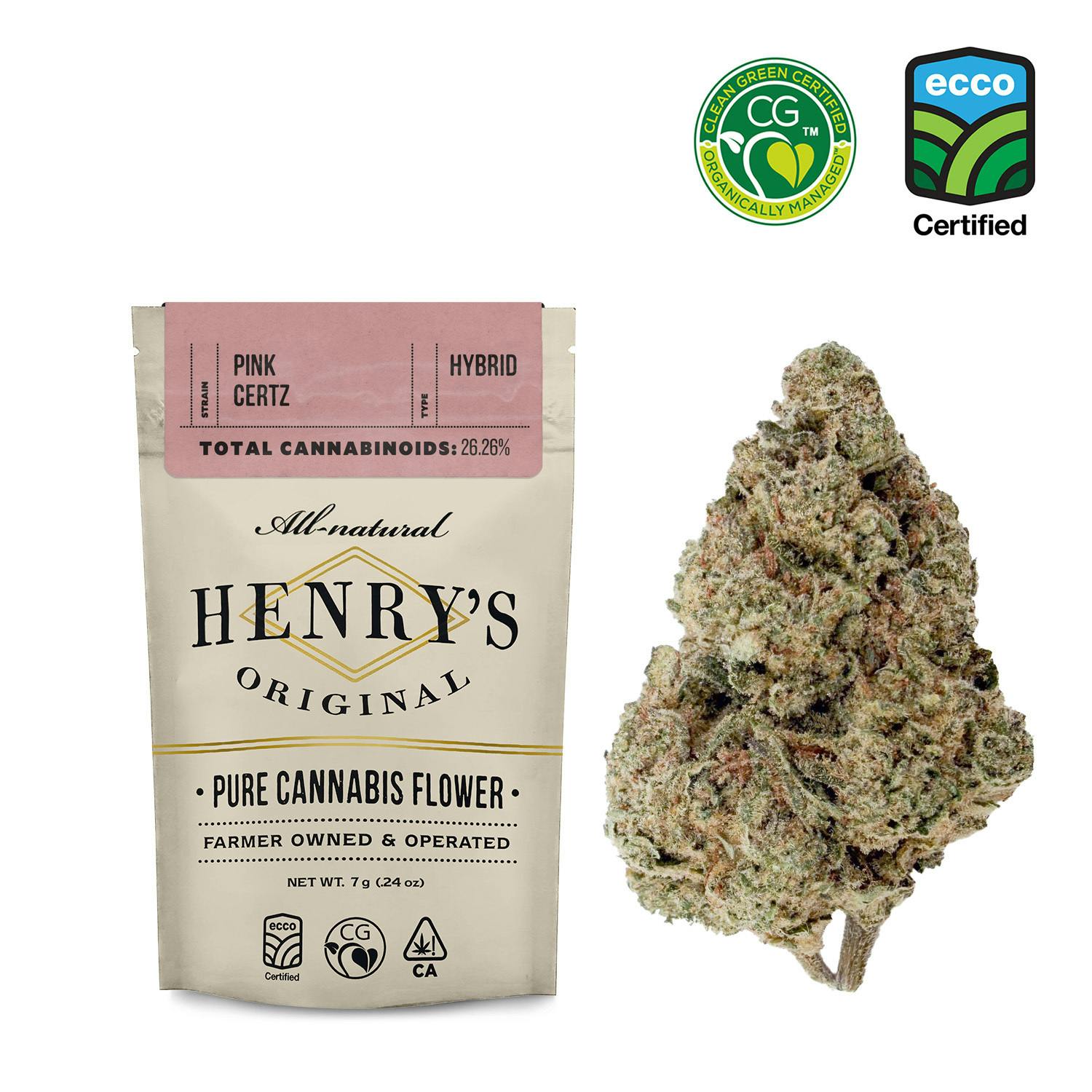 Henry's Original | Pink Certz | Pouch Big Buds | 7g