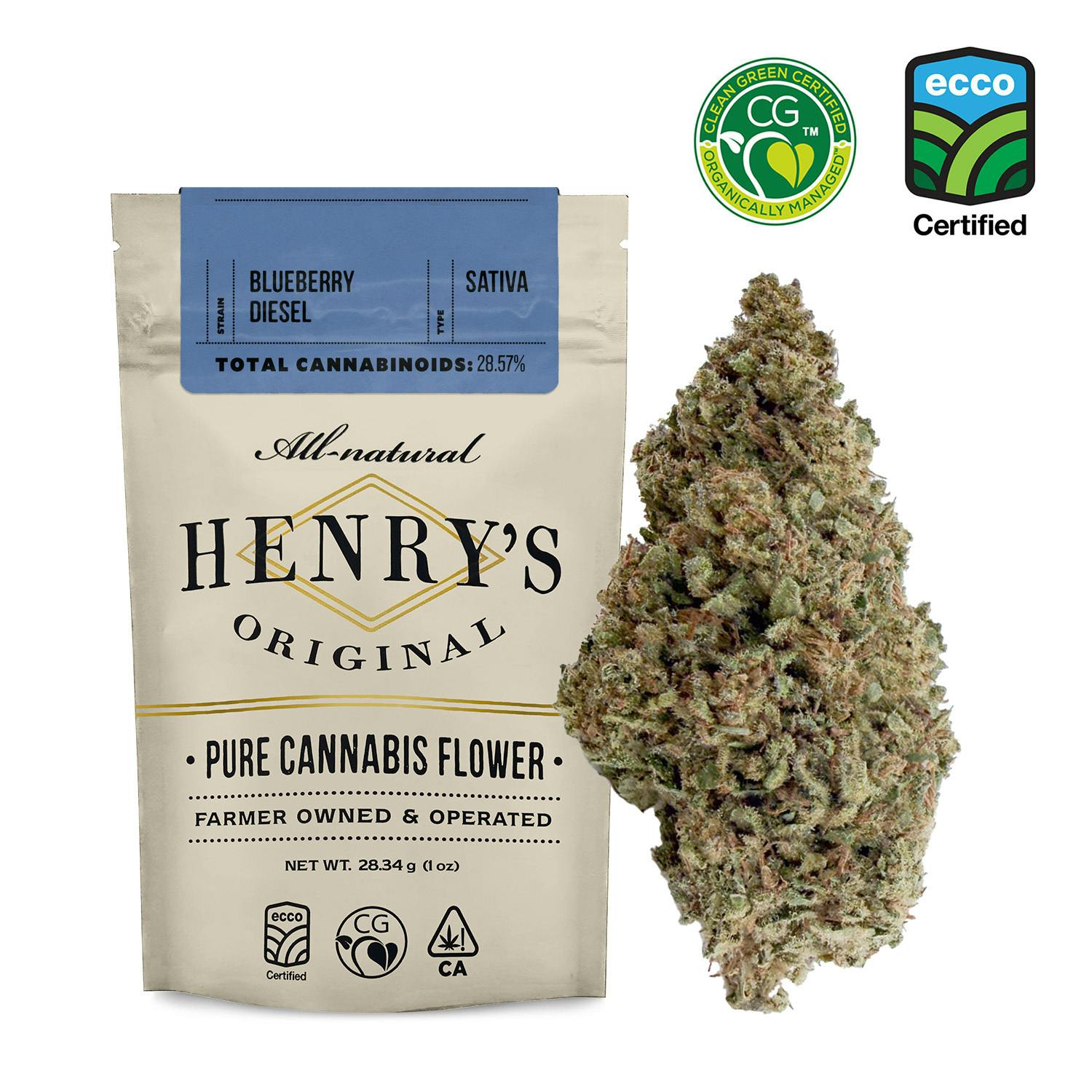 Henry's Original | Blueberry Diesel | Pouch Big Buds | 28g